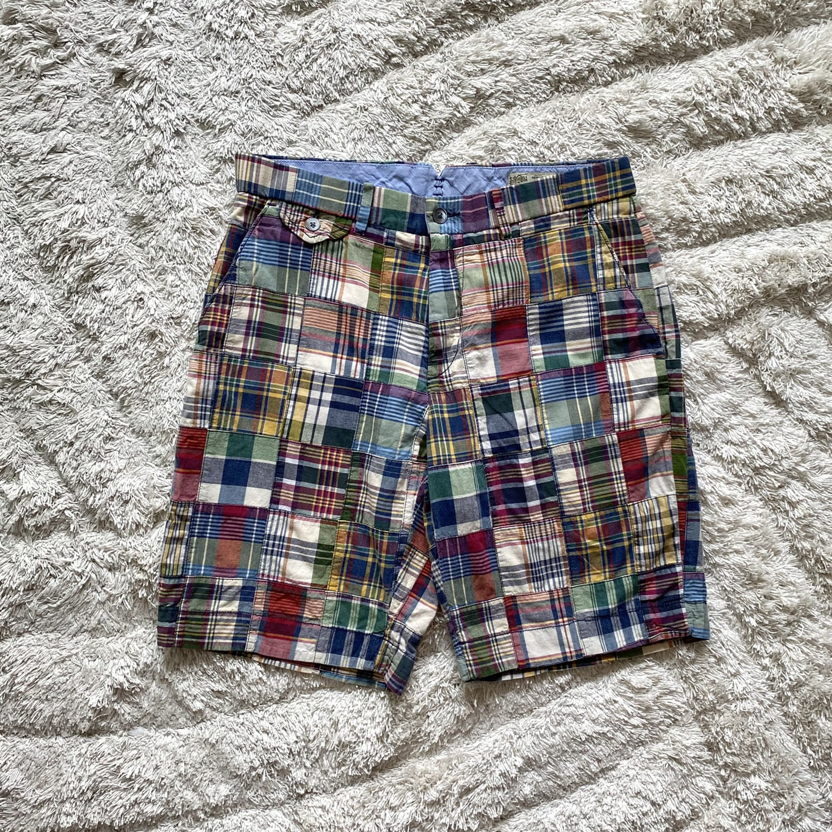 Polo Ralph Lauren Madras Check Patchwork Shorts 30 - 체리피커
