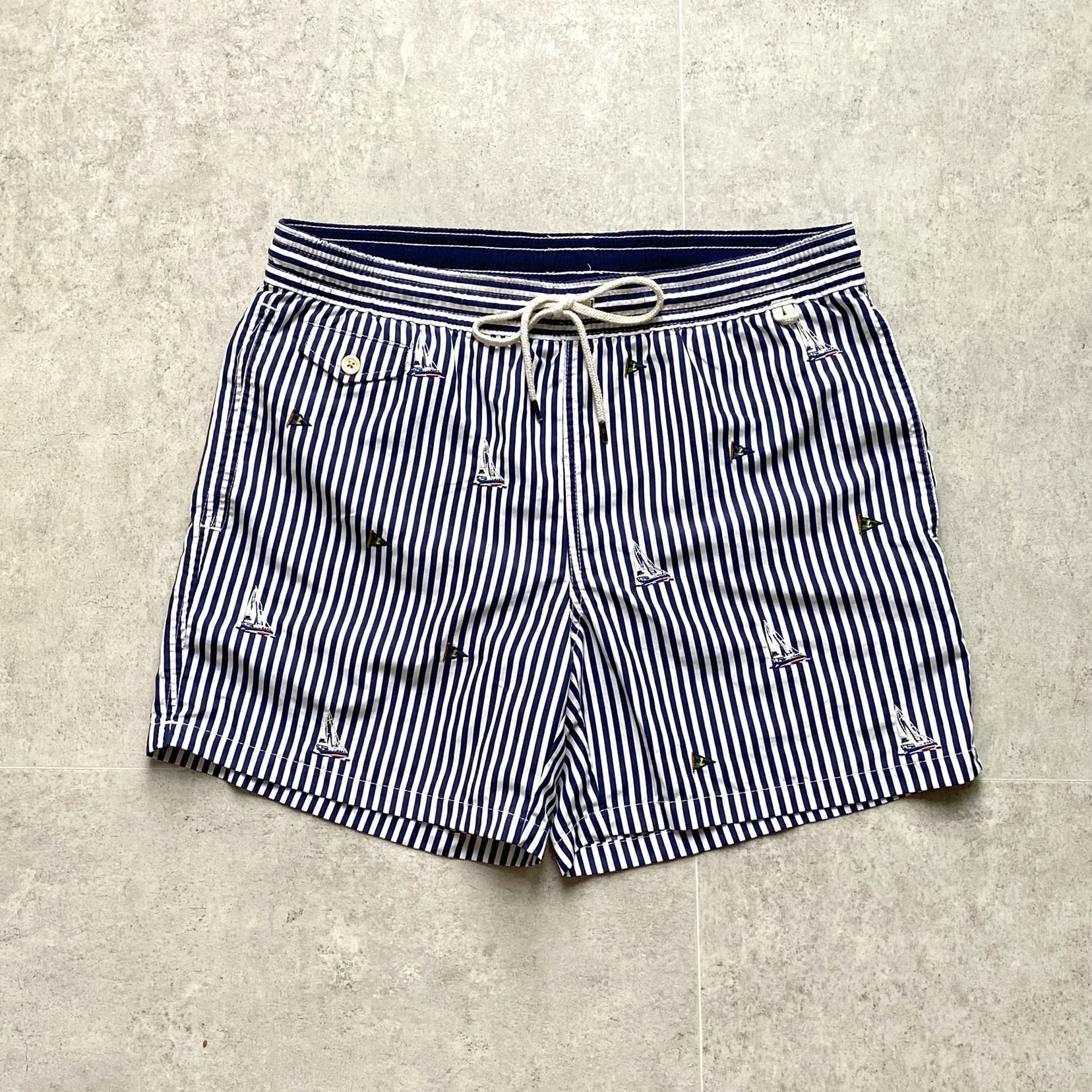 Polo Ralph Lauren Navy Striped Swim Shorts M(32~34) - 체리피커
