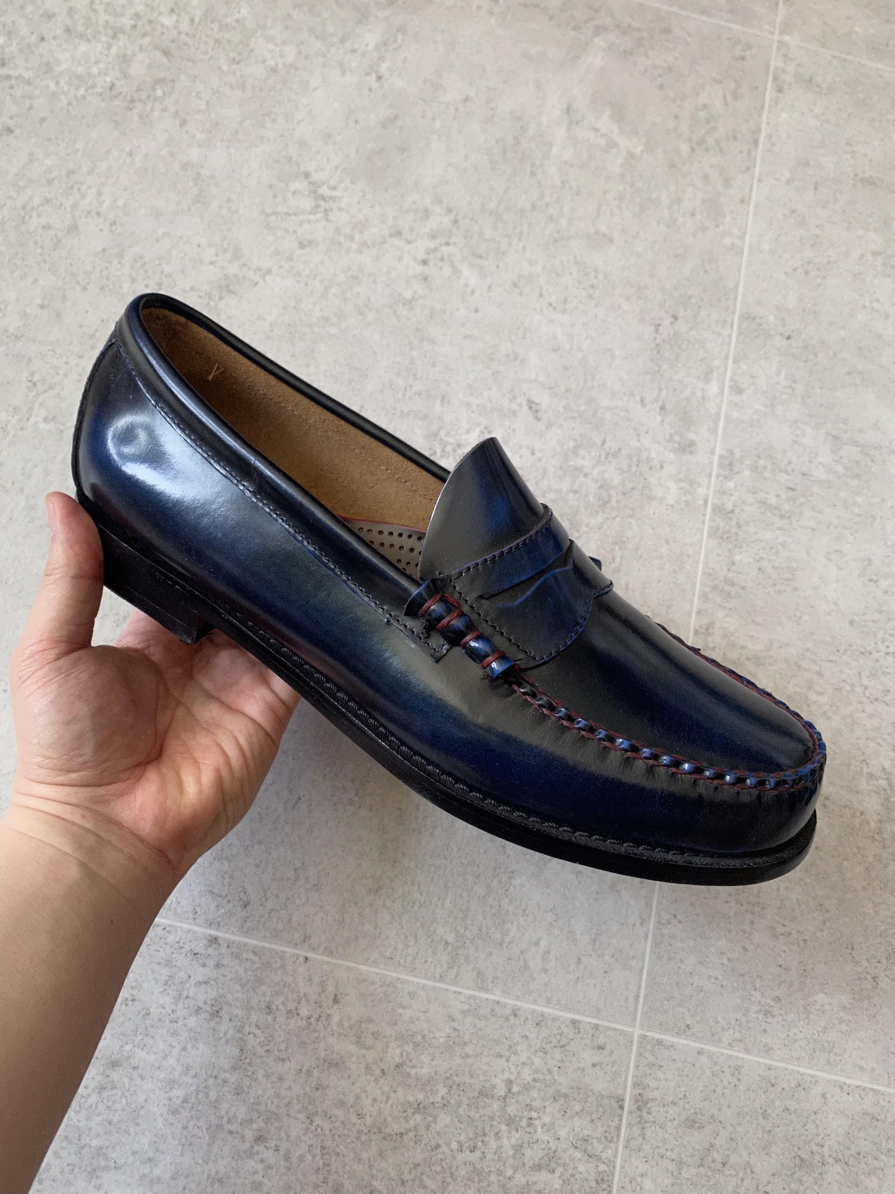 Bass Weejuns Larson Penny Loafers US 10.5D(280~285) Navy - 체리피커