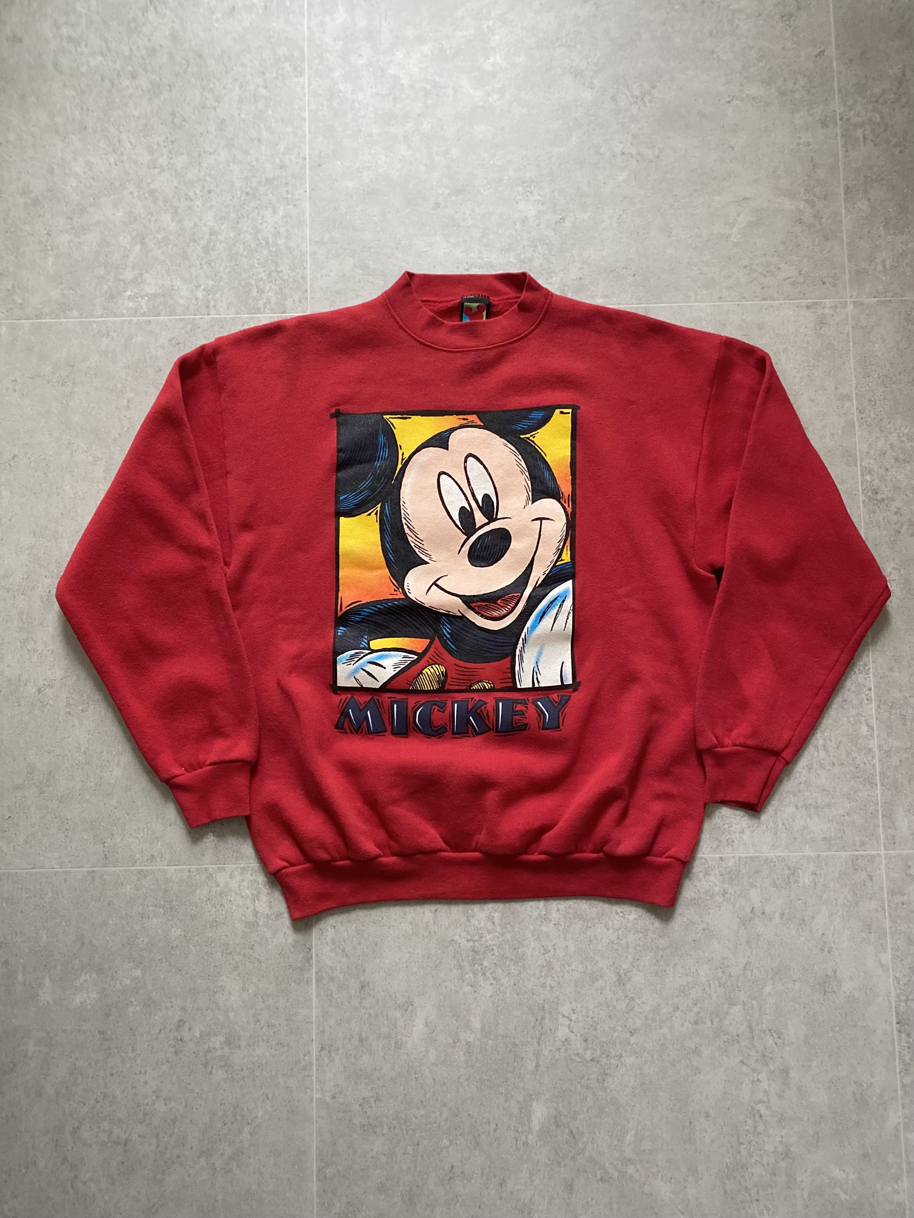 90&#039;s Mickey Mouse Printed Sweatshirt L(100) Made In U.S.A. - 체리피커