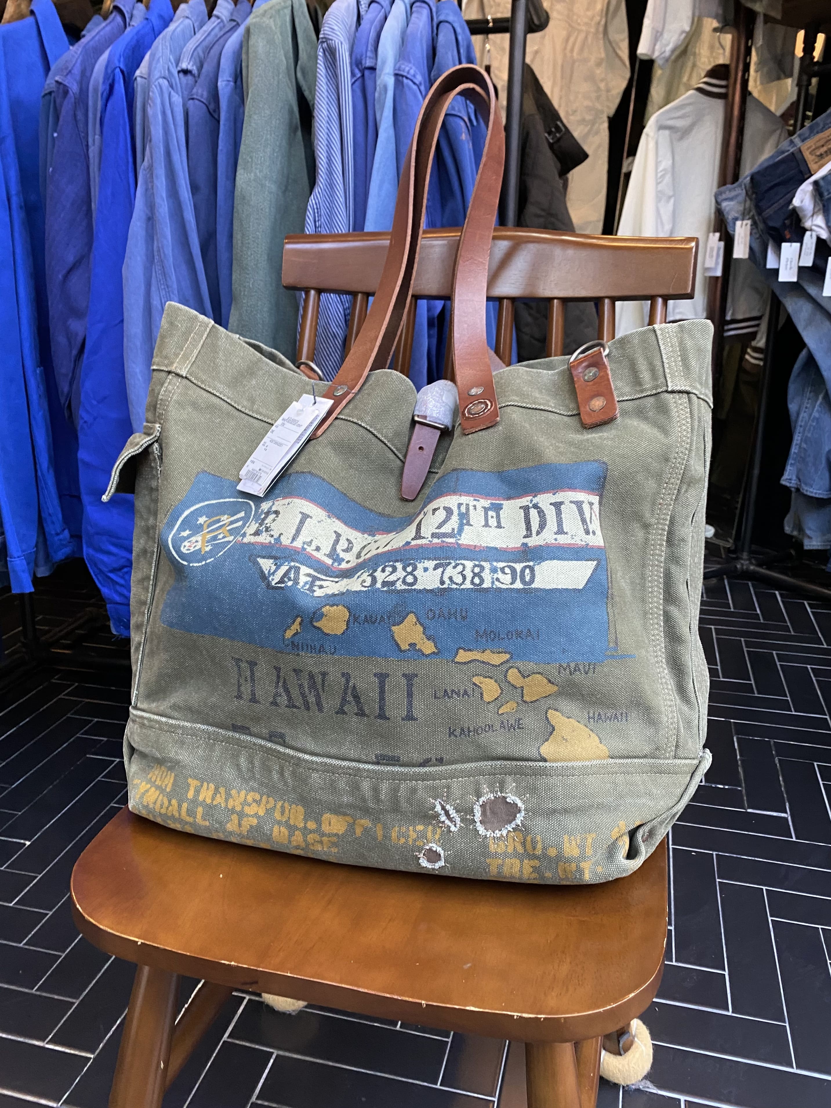 Polo Ralph Lauren Military Detail Tote Bag - 체리피커