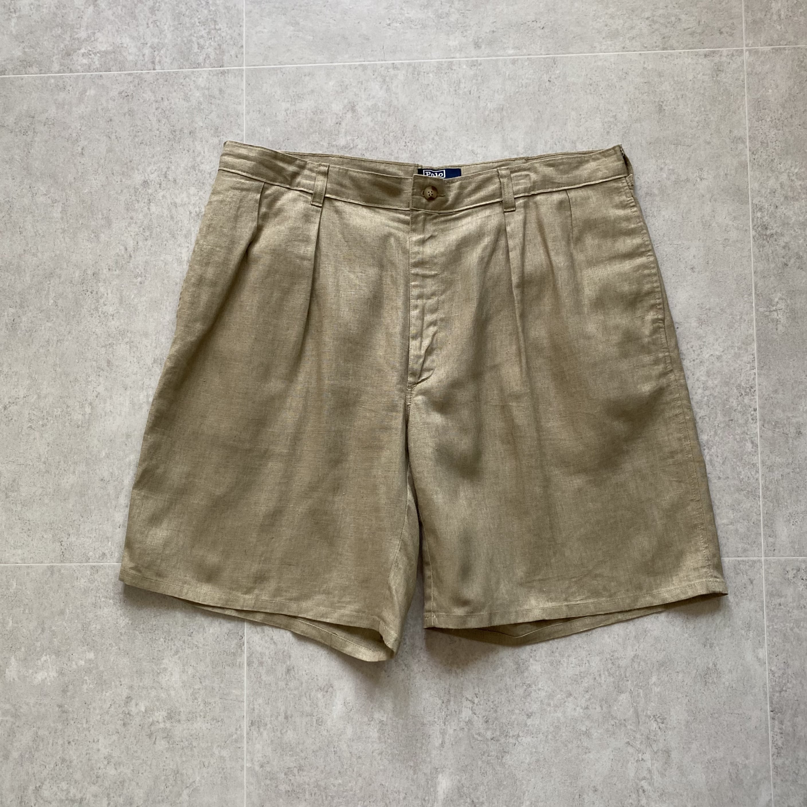 90&#039;s Polo Ralph Lauren Classic Linen Shorts 38 - 체리피커