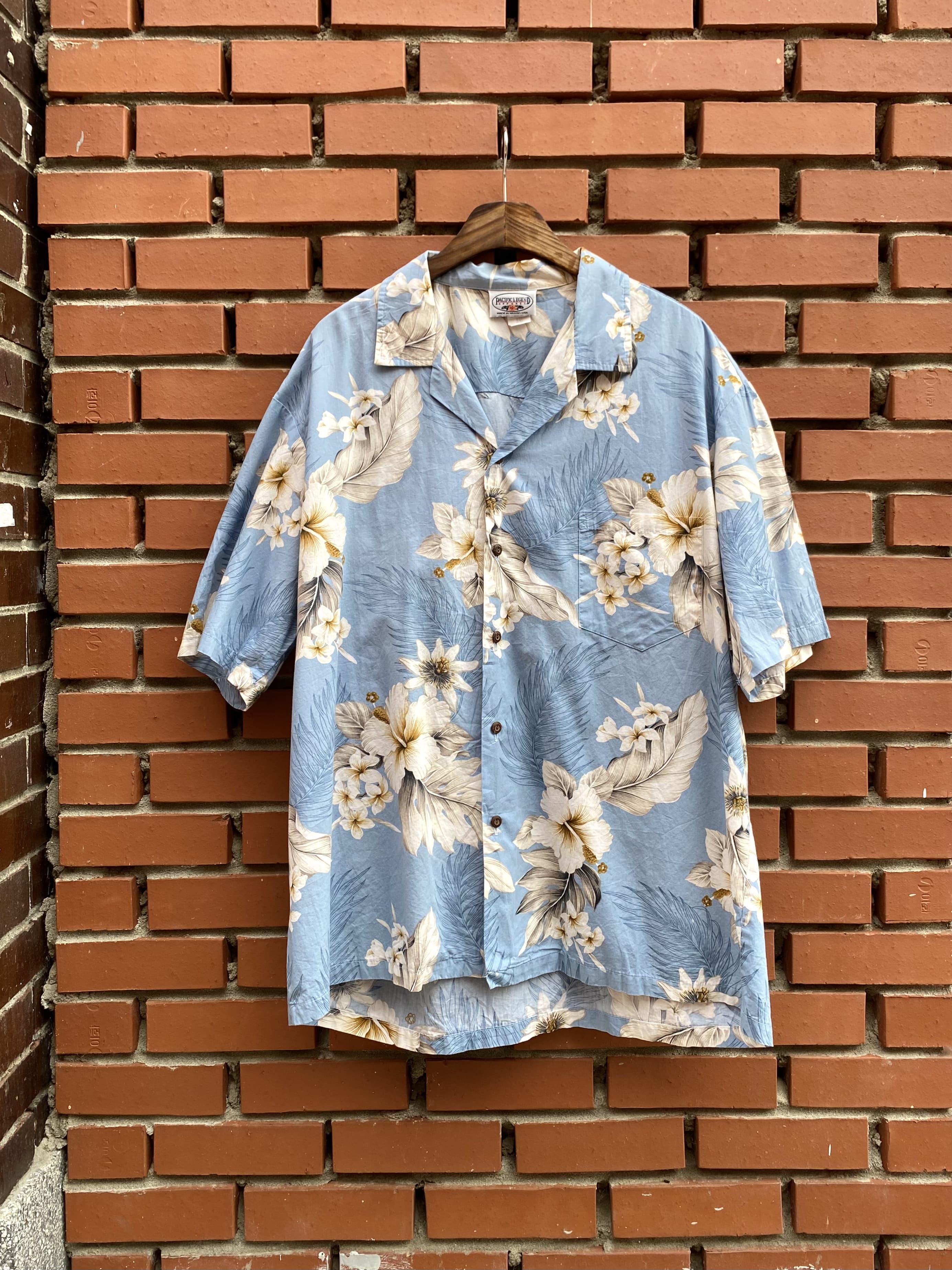 80&#039;s PACIFIC LEGEND Aloha Shirt 2XL(~110) Made In Hawaii U.S.A. - 체리피커