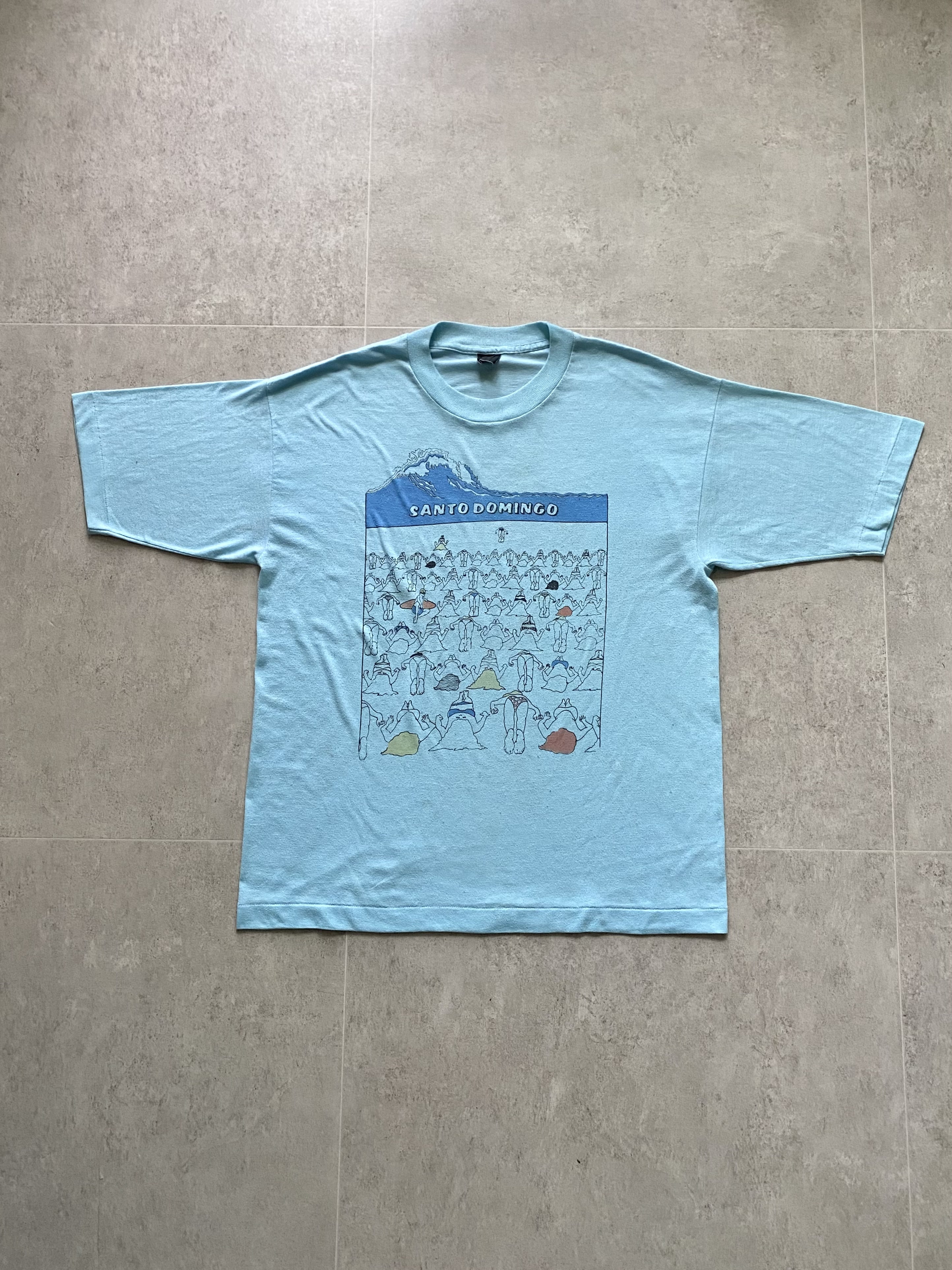 80&#039;s &#039;SANTO DOMINGO&#039; Vintage Single Stitch T-Shirt 100 - 체리피커