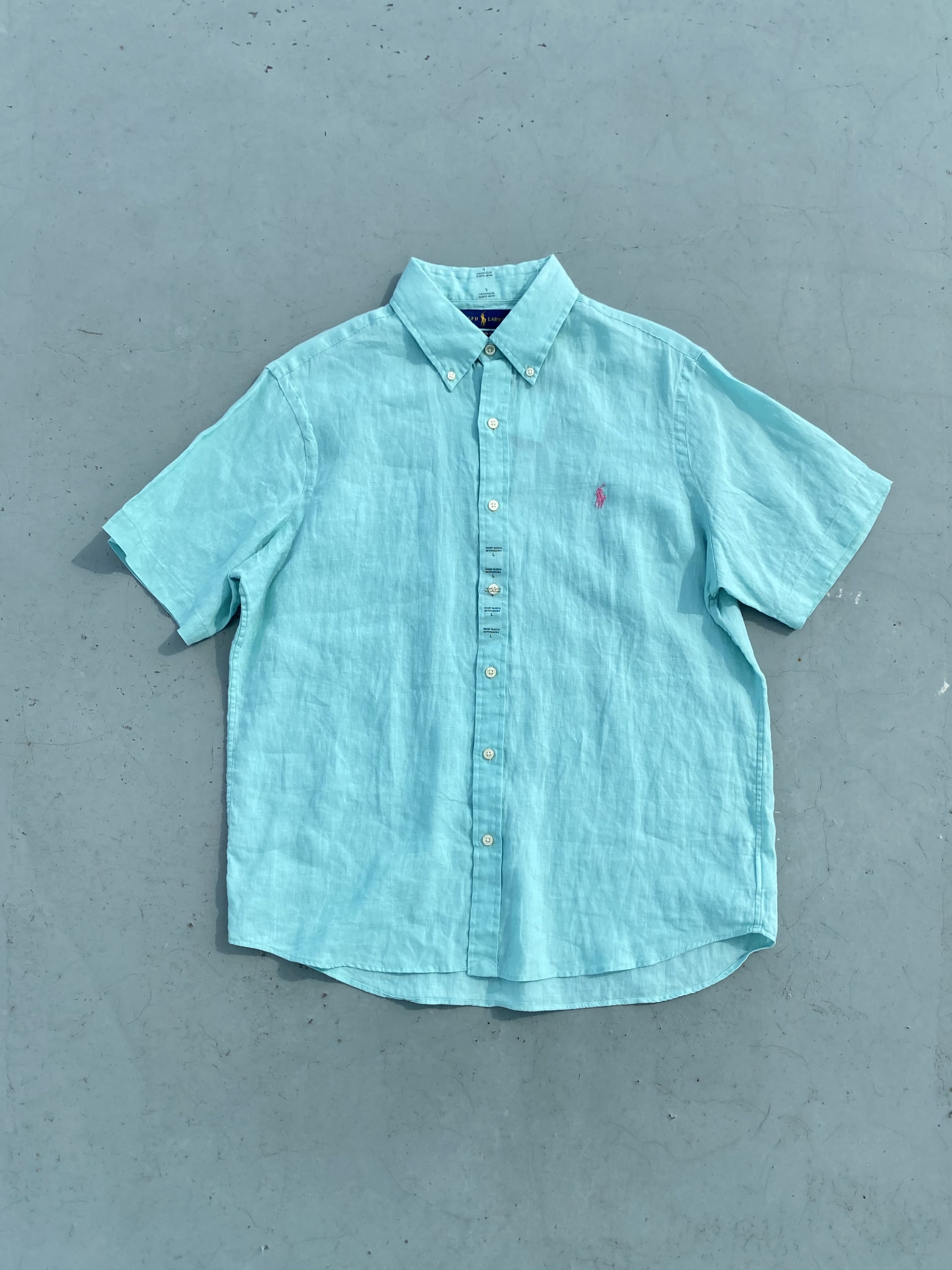 Polo Ralph Lauren Linen Short Slv Shirt L(100~105) - 체리피커