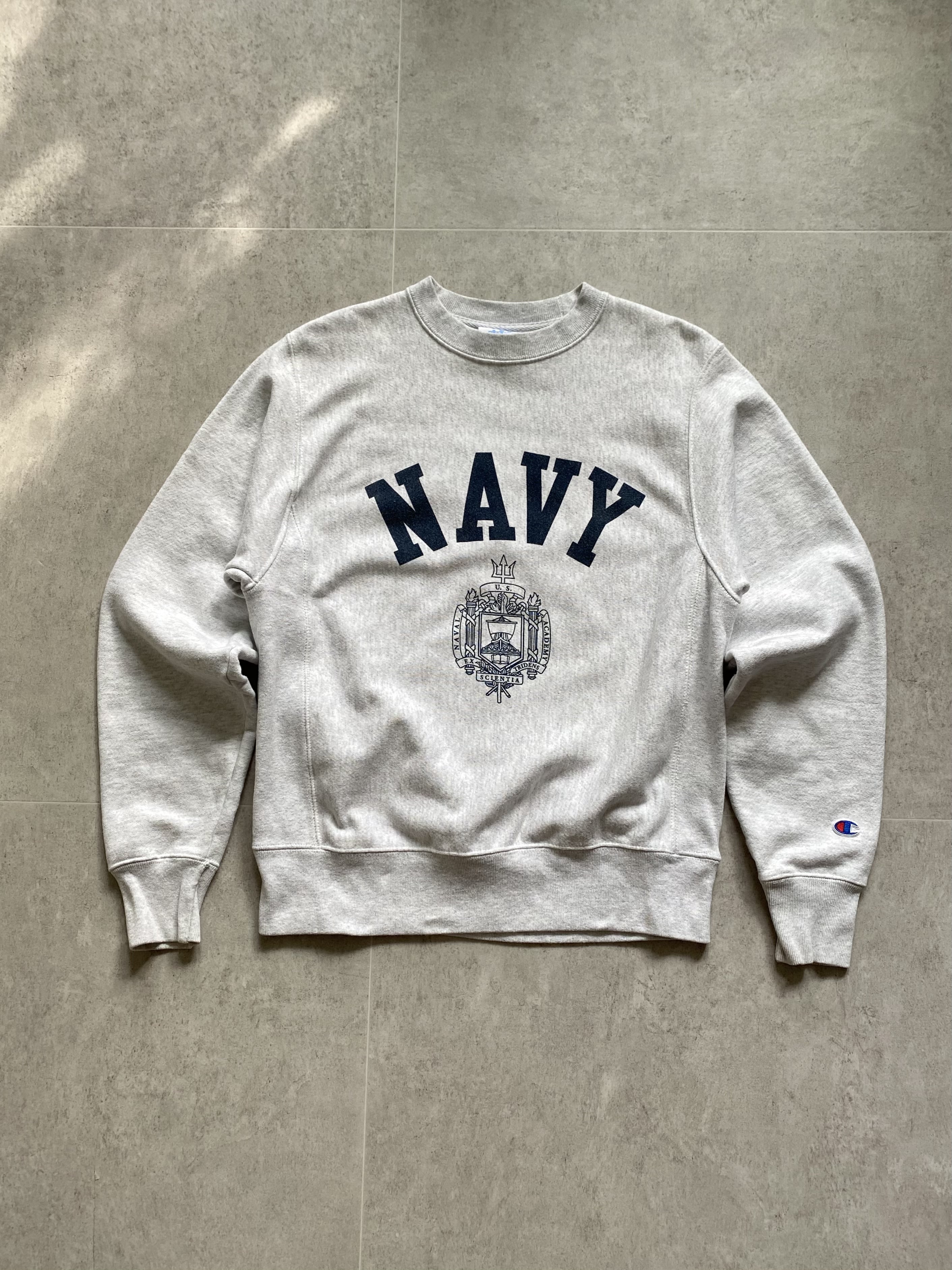 00&#039;s Champion U.S. Naval Academy Reverse Weave Sweatshirt S(95) - 체리피커