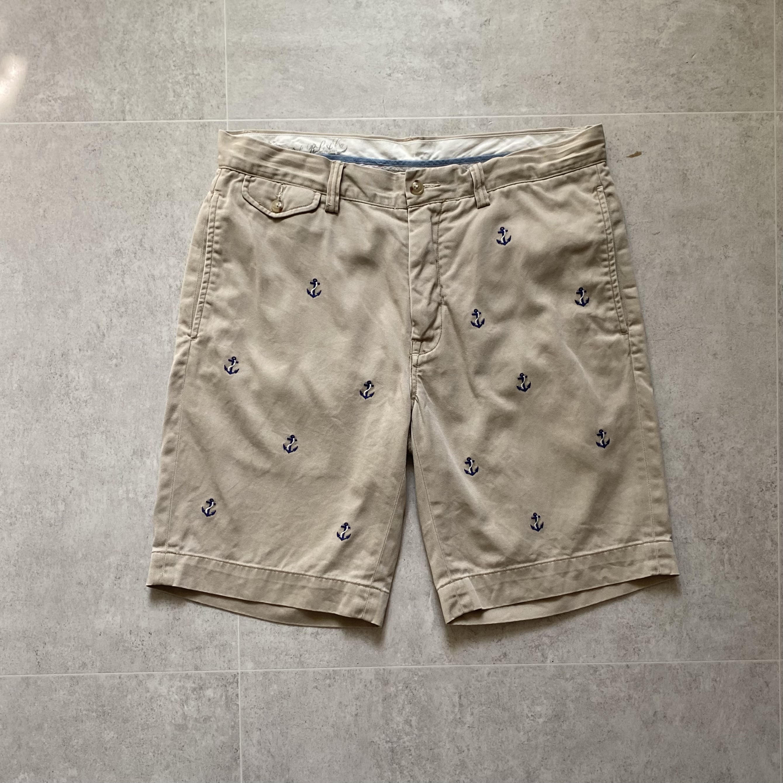 Polo Ralph Lauren Anchor Embroidered Cotton Twill Shorts 33 - 체리피커