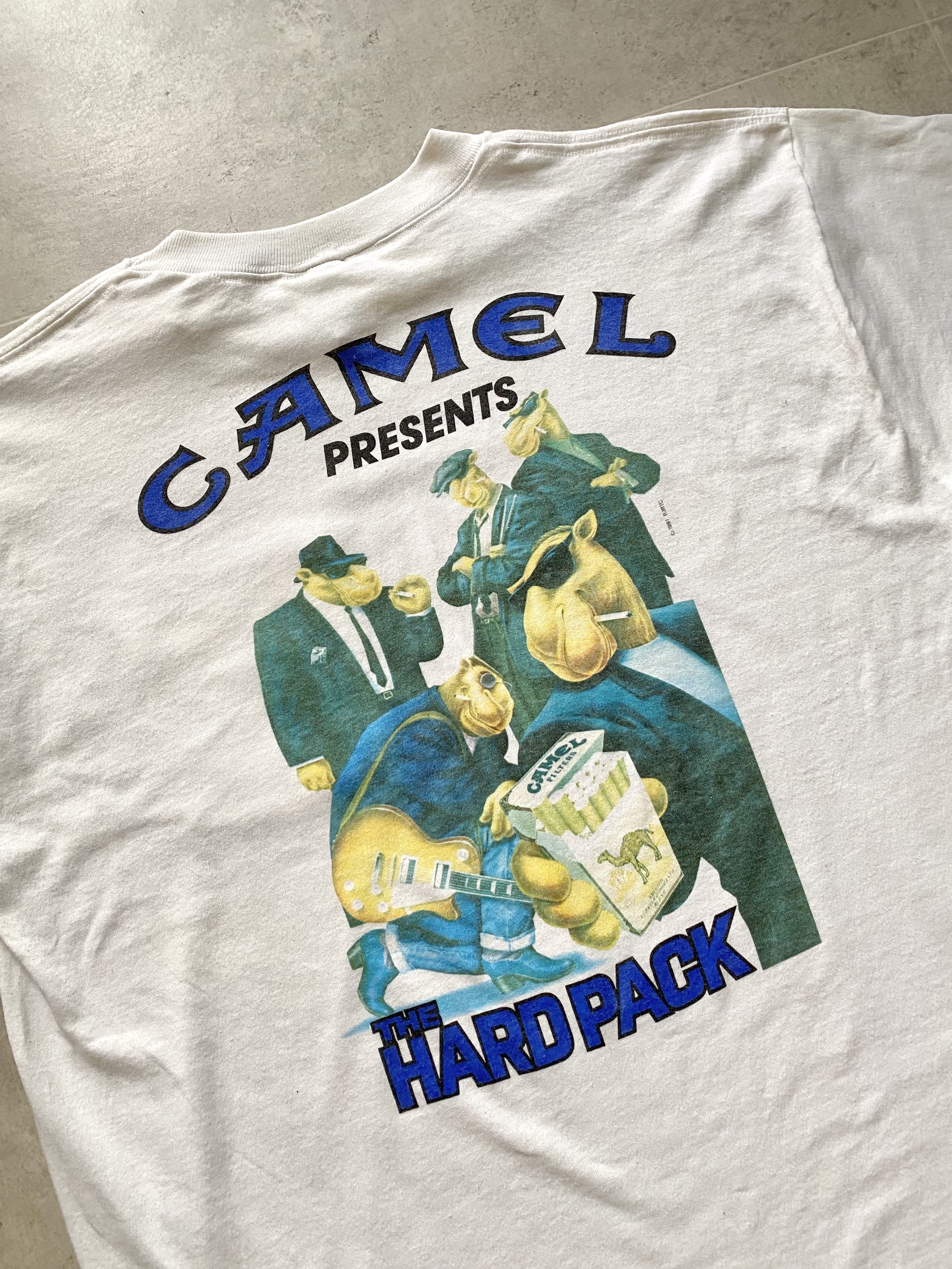 90&#039;s Camel Presents &#039;THE HARD PACK&#039; Print T-Shirt XL(~105) - 체리피커