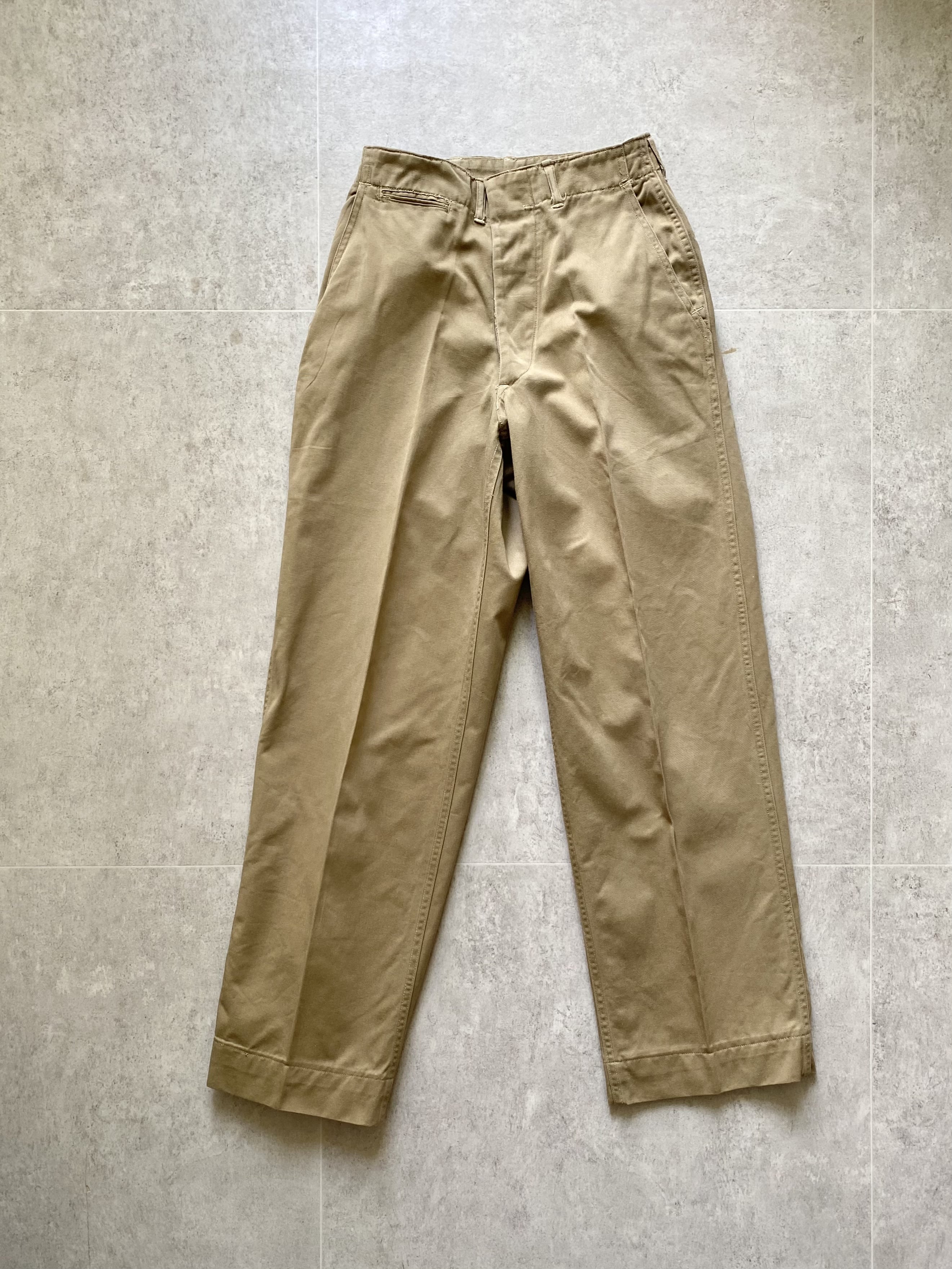 40&#039;s WW2 U.S. Army Officer Khaki Trousers 26~27 Size - 체리피커