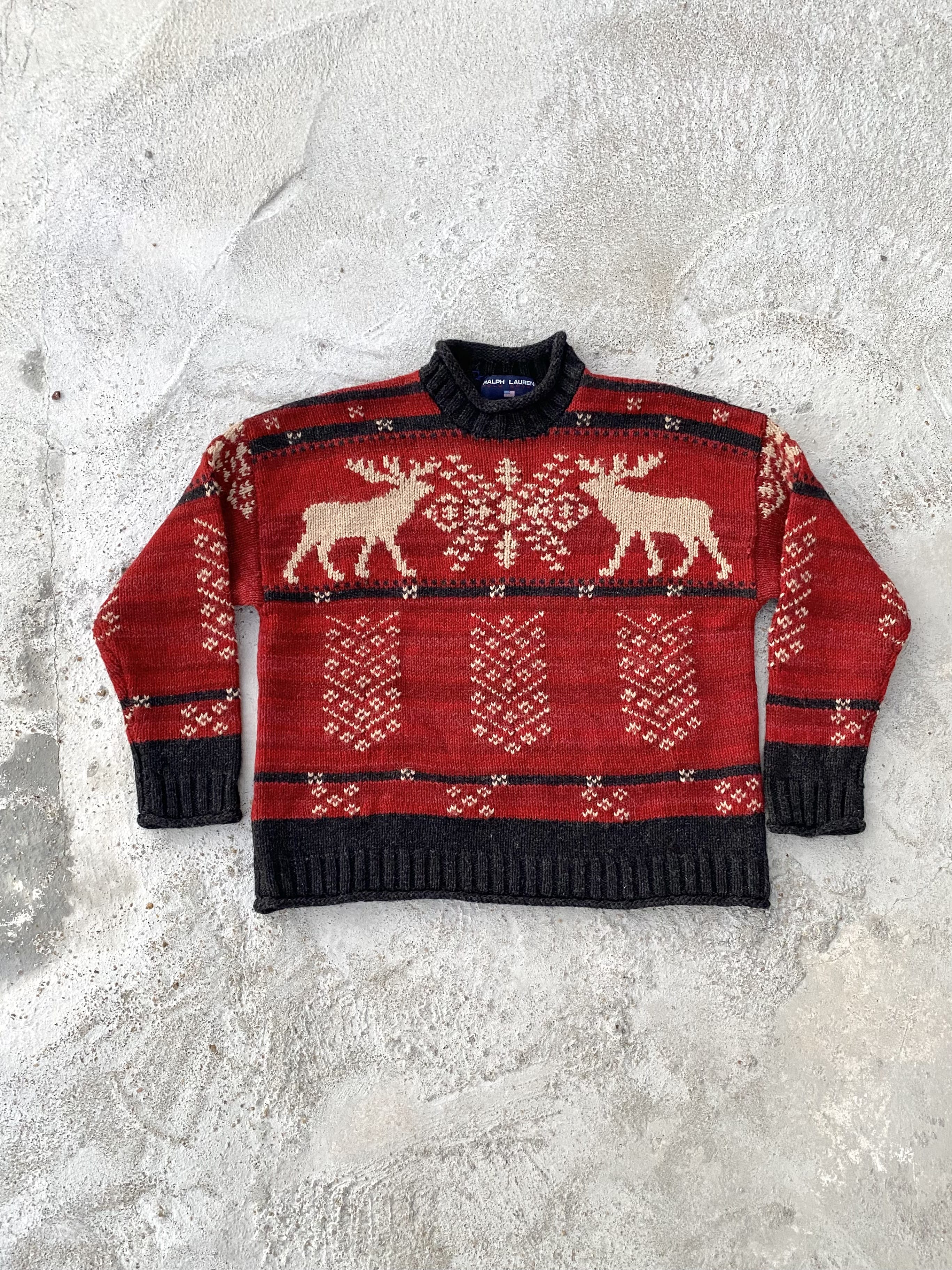 90&#039;s Polo Sport Nordic Knit Sweater S(~66) - 체리피커