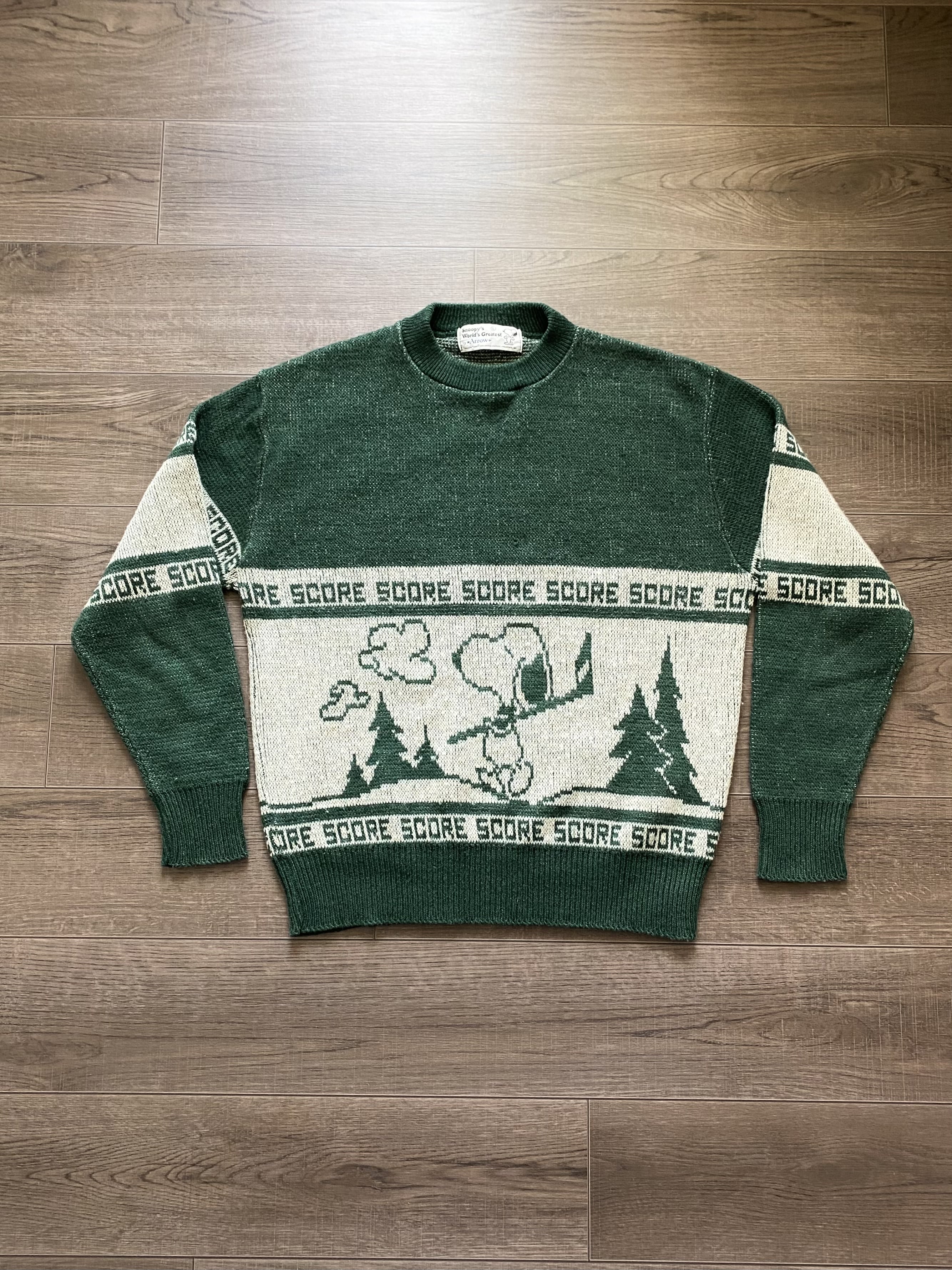 70&#039;s Snoopy&#039;s World&#039;s Greatest by Arrow Knit Sweater L(100~105) - 체리피커