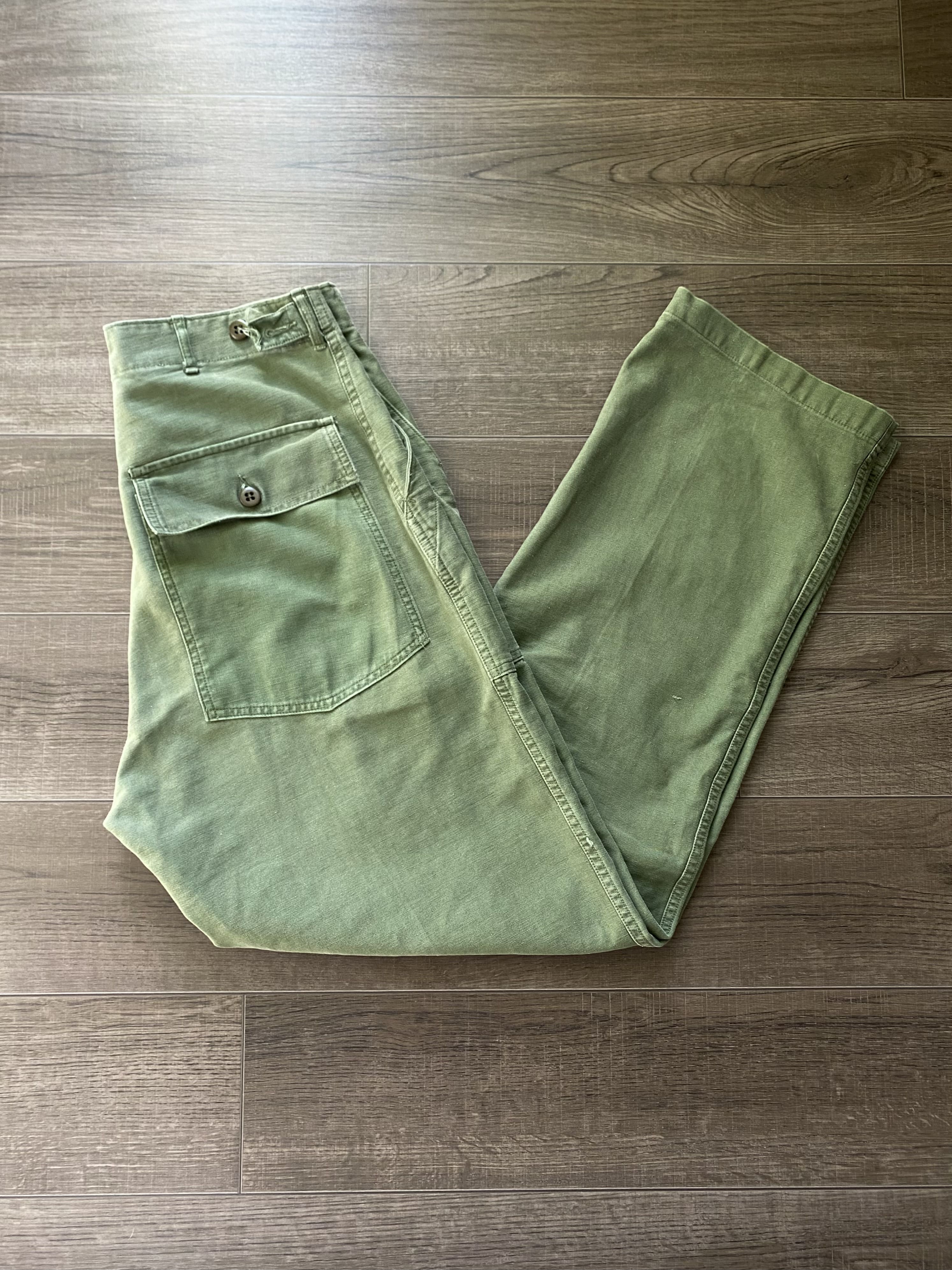 1960&#039;s U.S. Army OG-107 1st Pattern Fatigue Trousers 28~30 Size - 체리피커