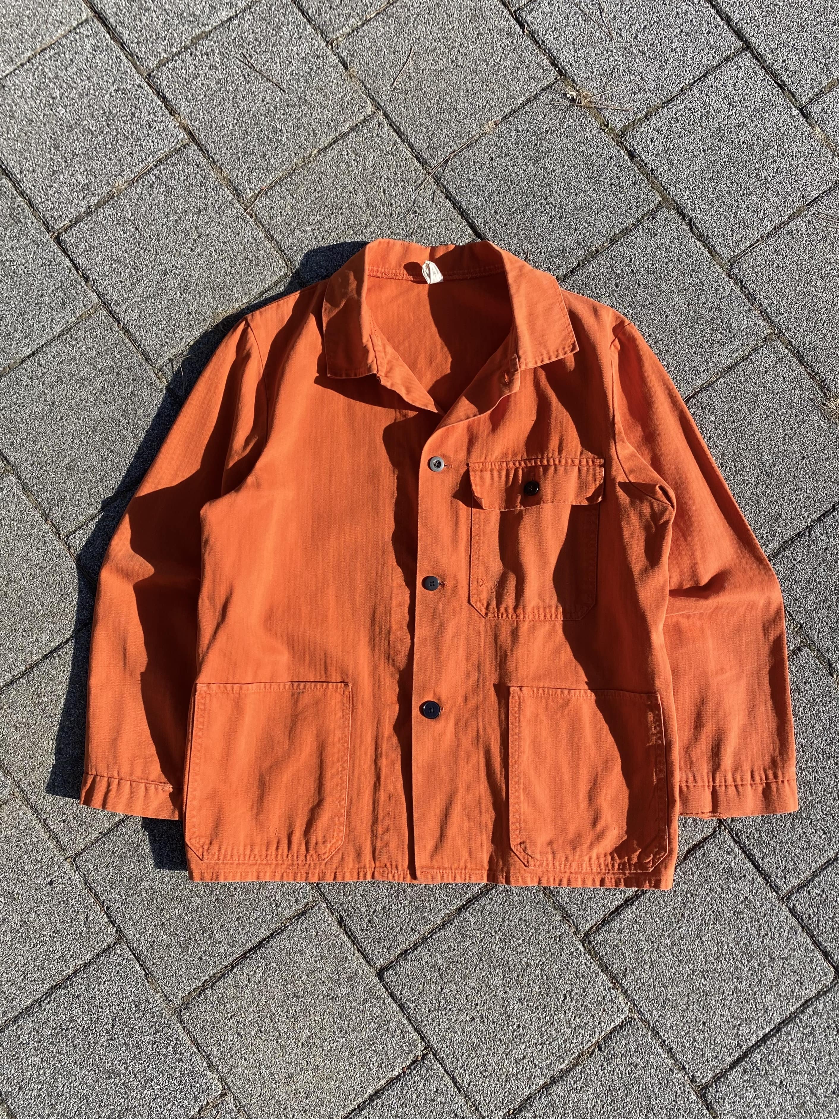 60~70&#039;s German HBT Orange Work Jacket 100~105 Size - 체리피커