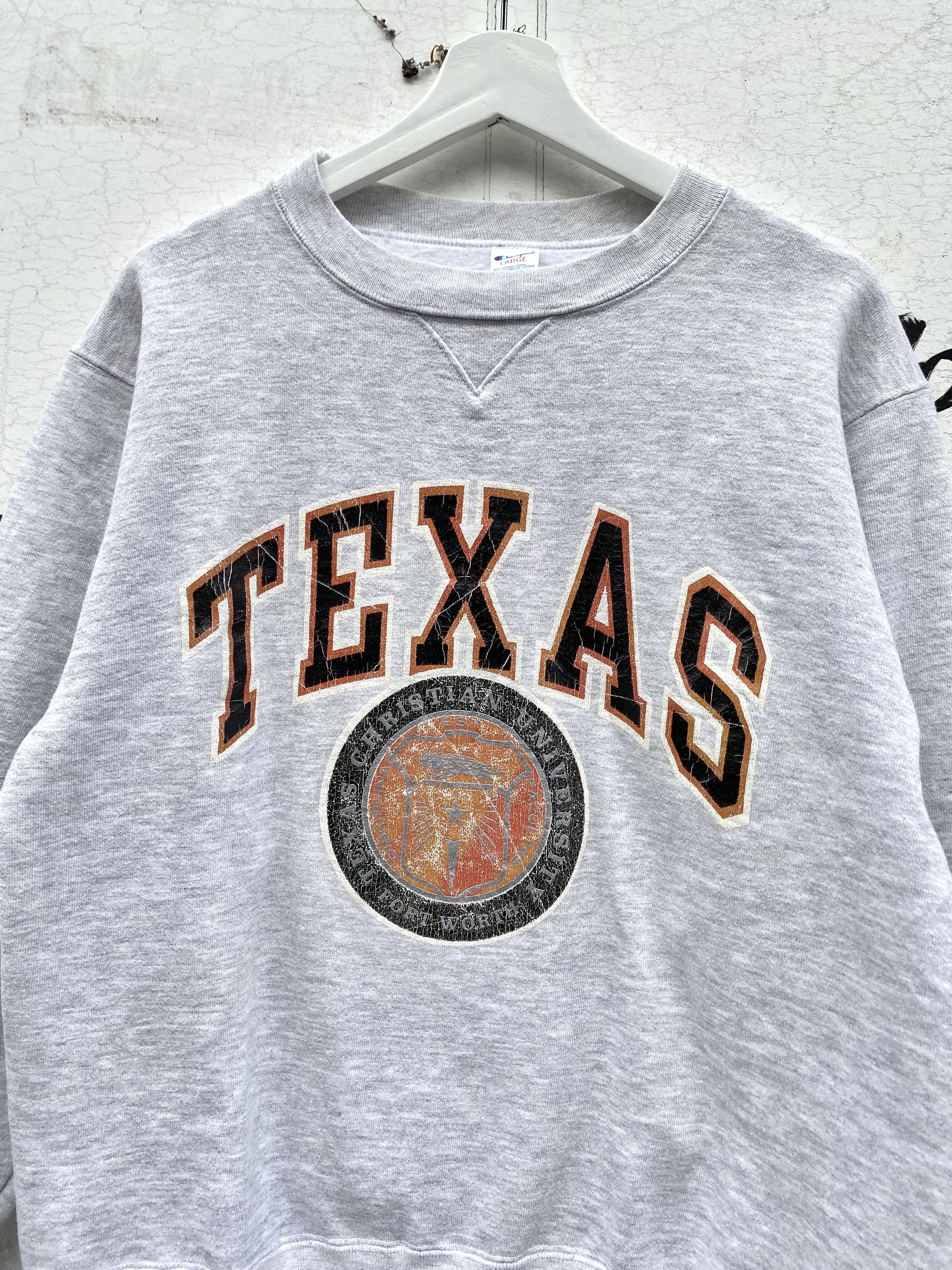 80&#039;s Champion Texas Christian Univ. Sweatshirt L(100) - 체리피커