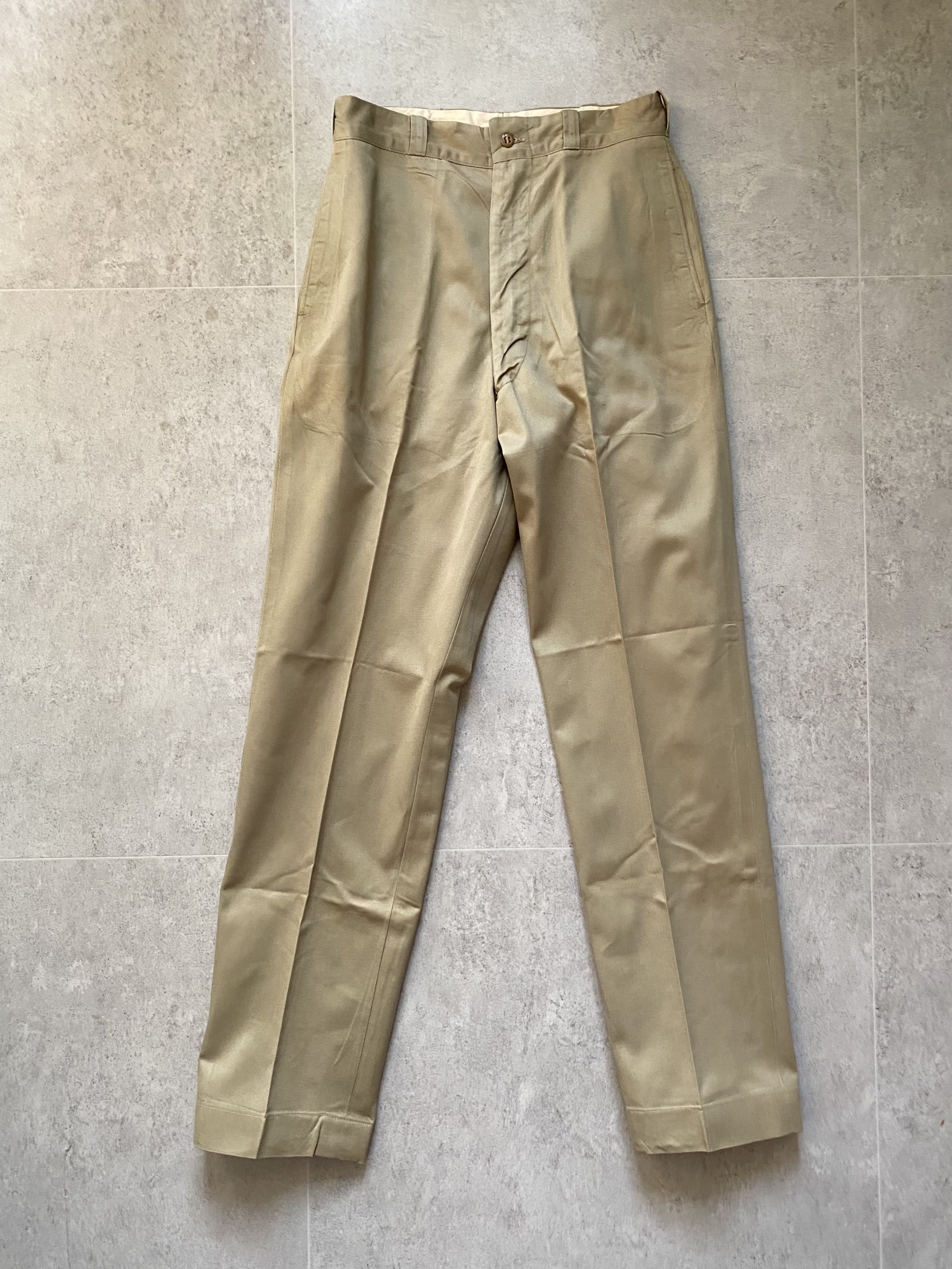 1960&#039;s U.S. Army Khaki Officer Trousers 27~28 Size - 체리피커