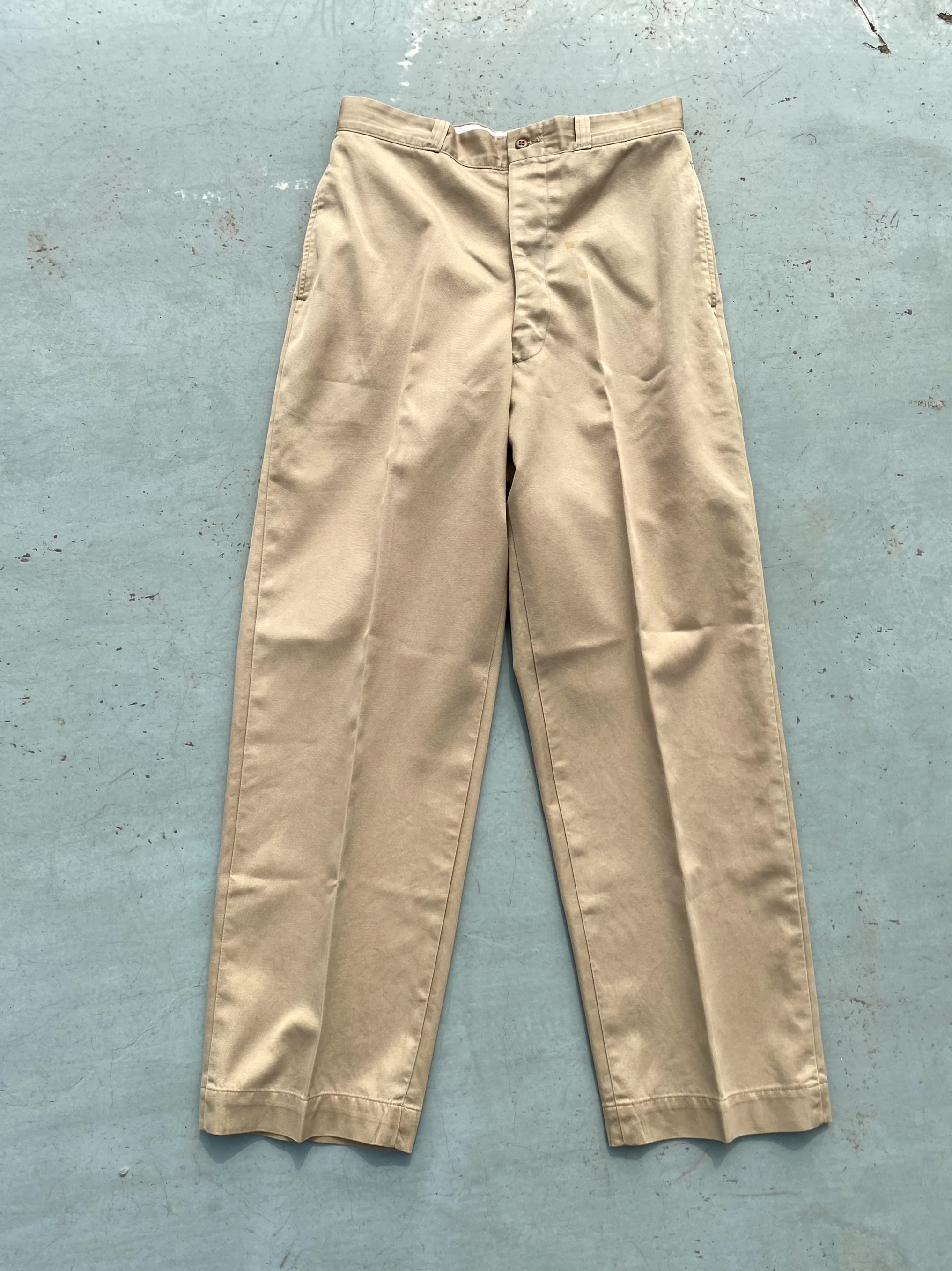 1950&#039;s U.S. Army Khaki Officer Trousers 30 Size - 체리피커
