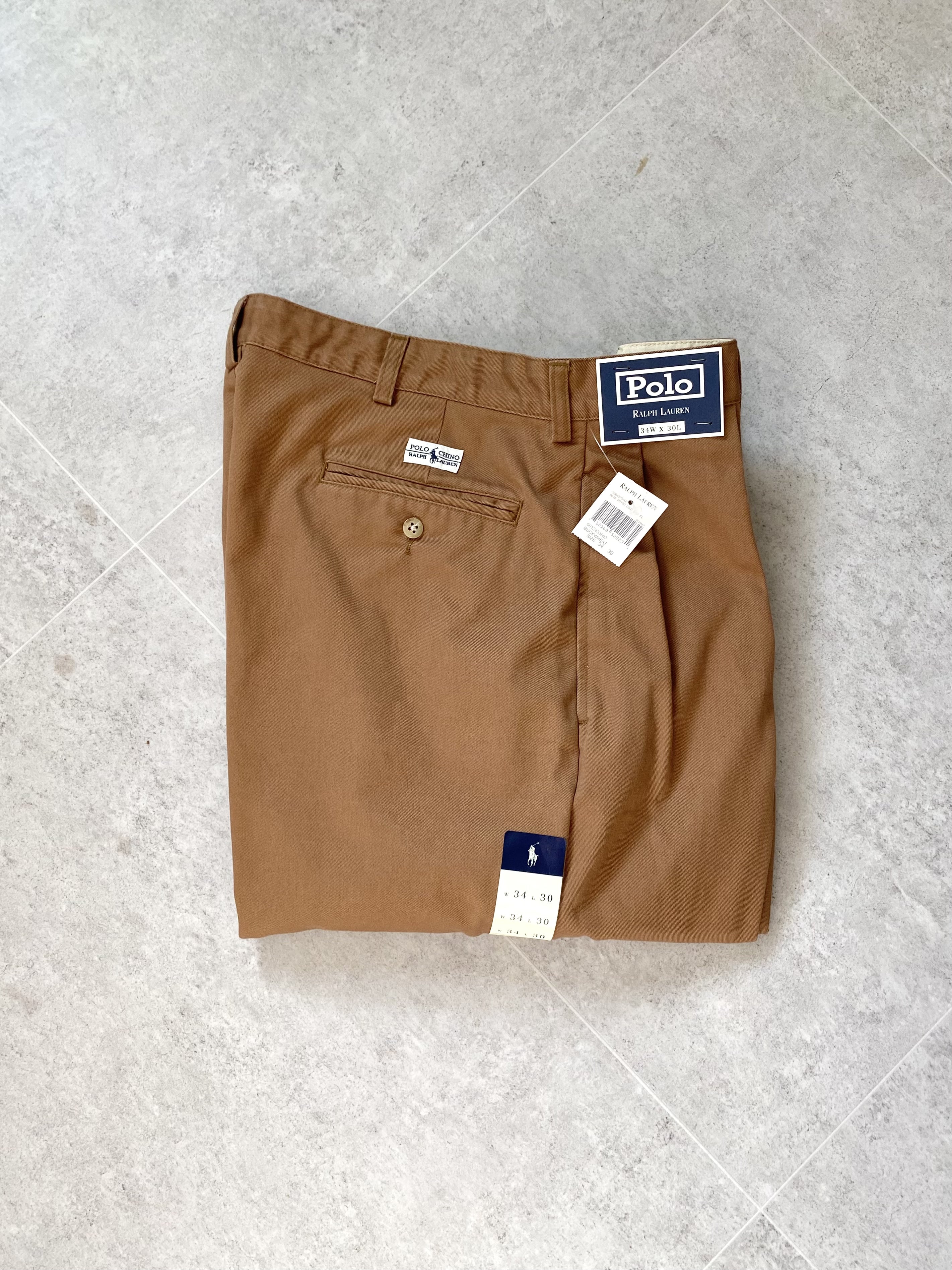 (Deadstock) 90&#039;s Polo Ralph Lauren Andrew Classic Pants 34 Size - 체리피커