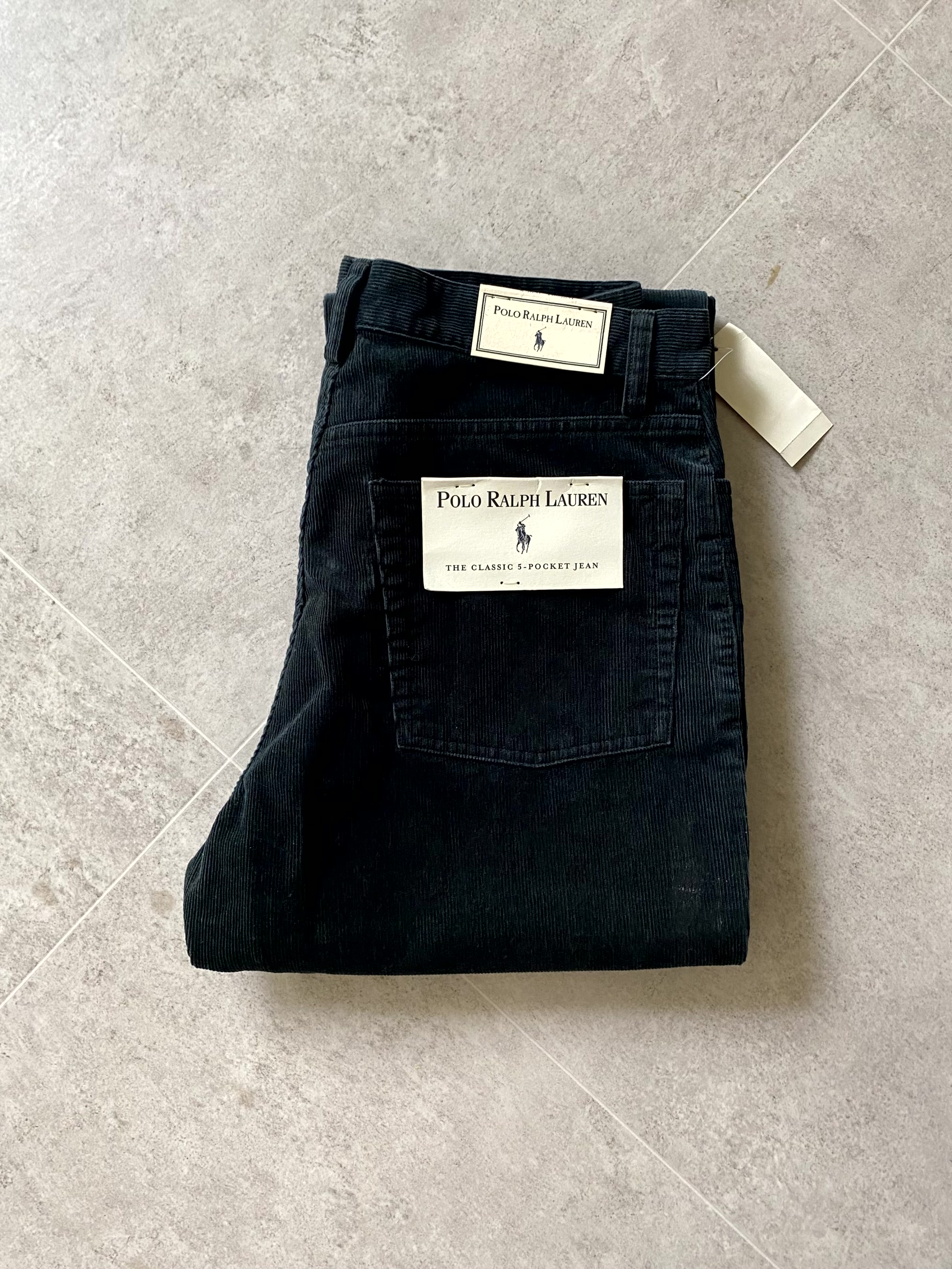 (Deadstock) 00&#039;s Polo Ralph Lauren Deep Green Corduroy Jeans 31 Size - 체리피커