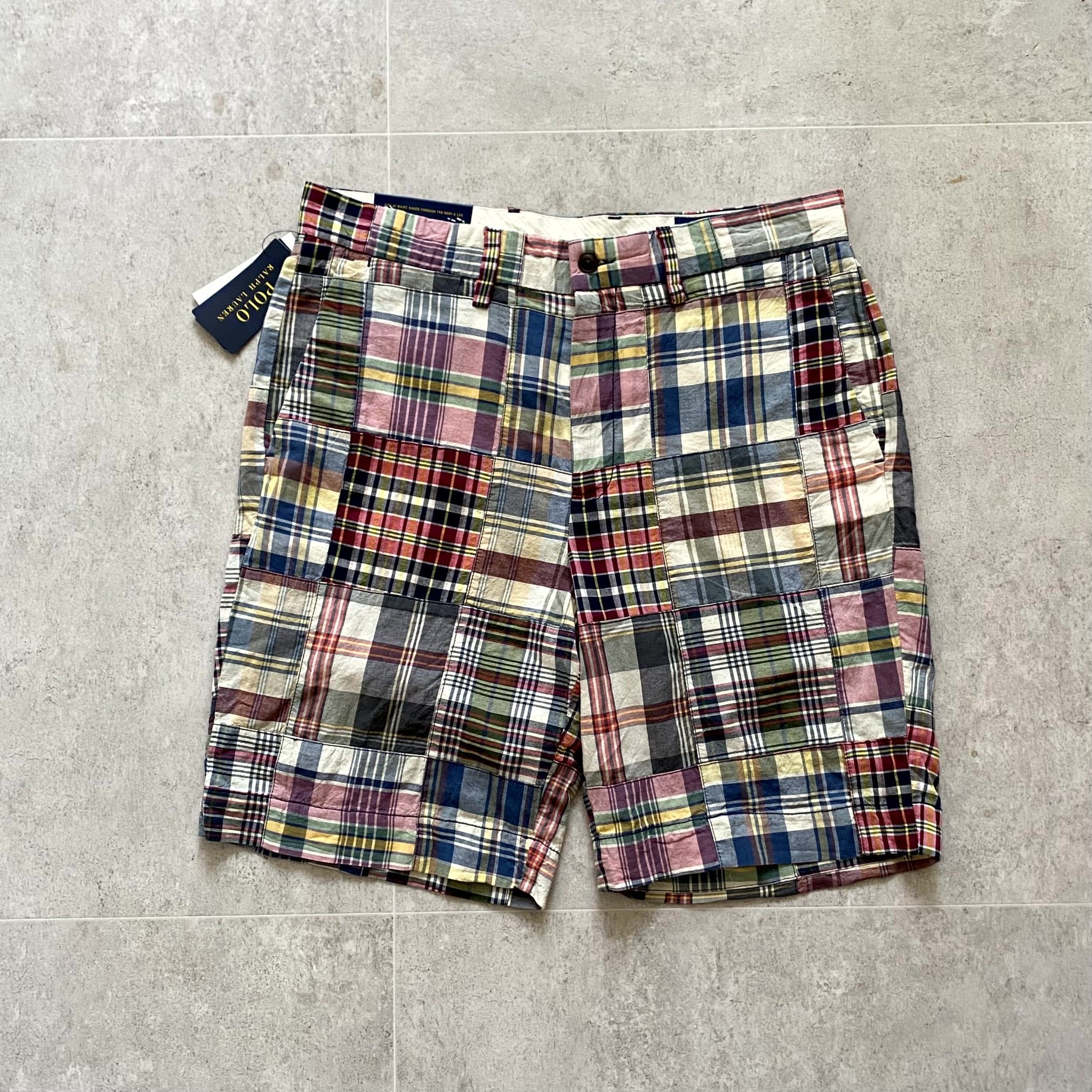 Polo Ralph Lauren Madras Check Patchwork Shorts 32 Size #2 - 체리피커