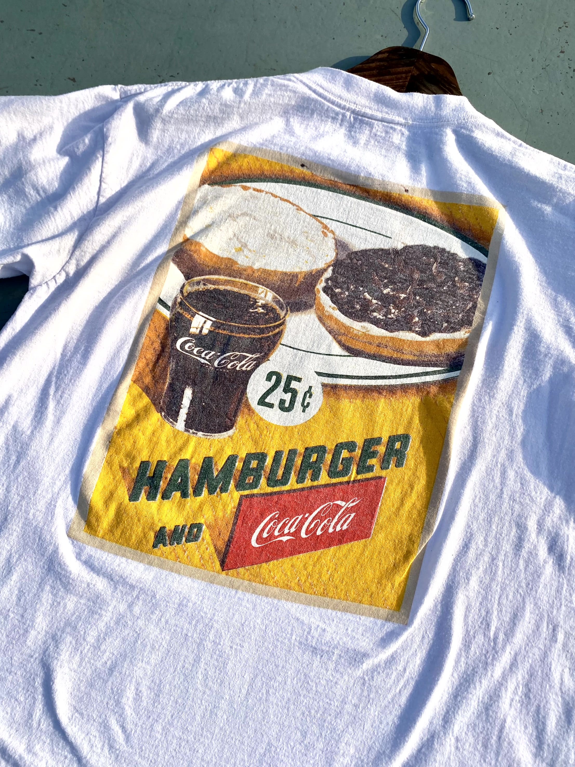 90&#039;s Coca Cola &#039;Hamburger And Coca Cola&#039; T-Shirt L(100) - 체리피커