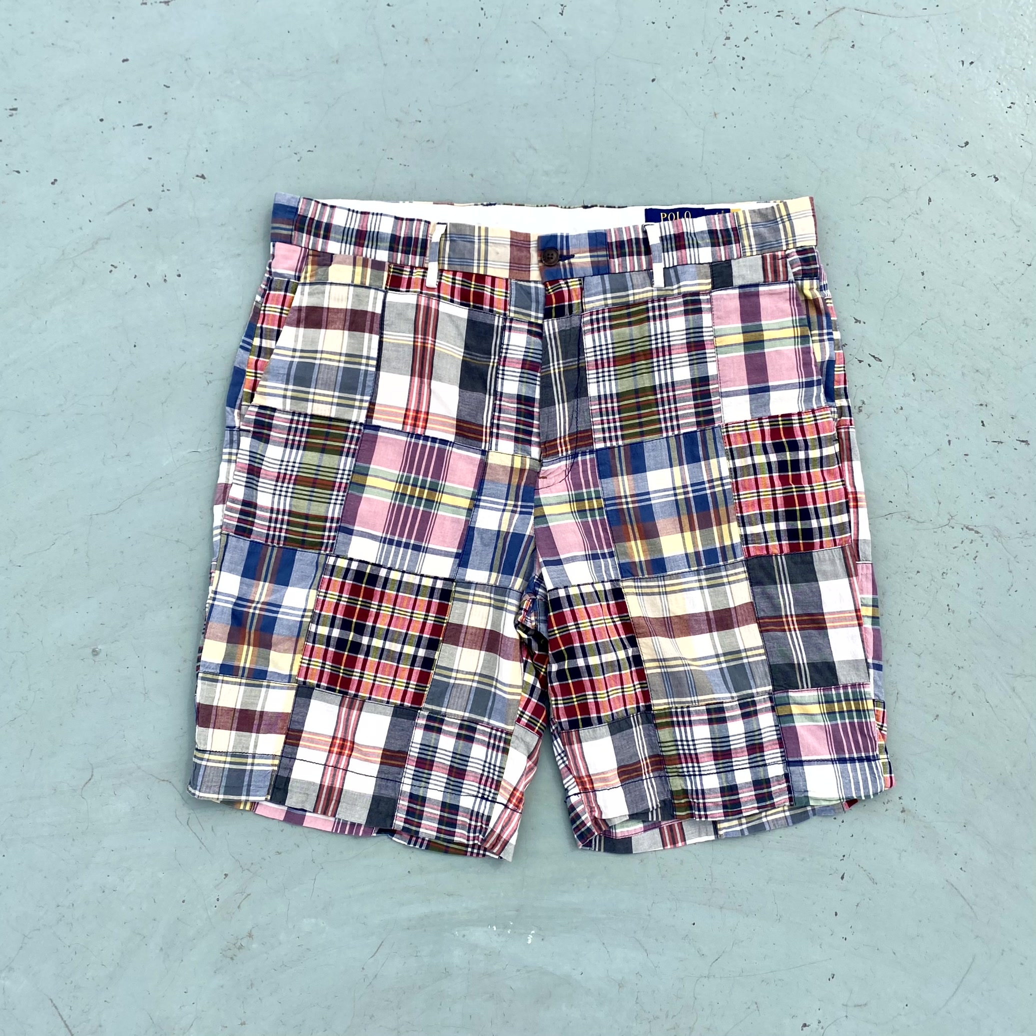Polo Ralph Lauren Madras Check Patchwork Shorts 36 Size - 체리피커