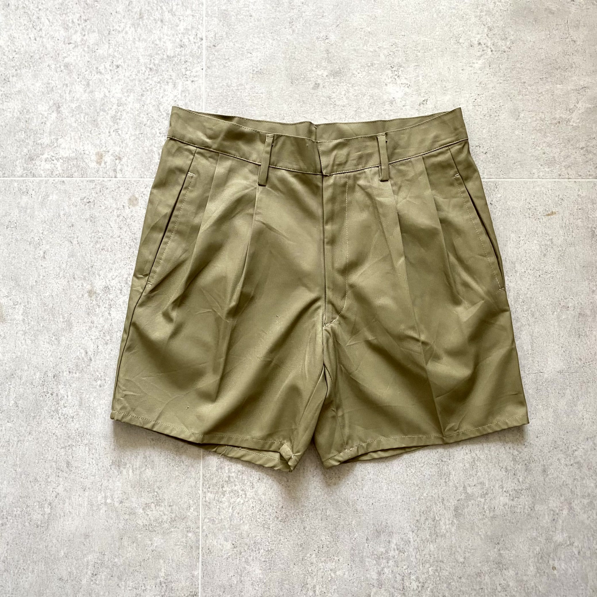 (Deadstock) 80~90&#039;s Italian Army Shorts Khaki 29~30 Size - 체리피커