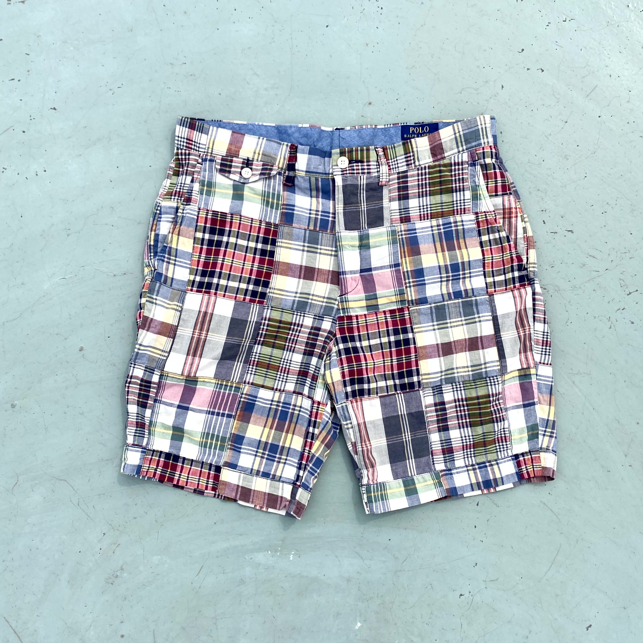 Polo Ralph Lauren Madras Check Patchwork Shorts 34~35 Size - 체리피커