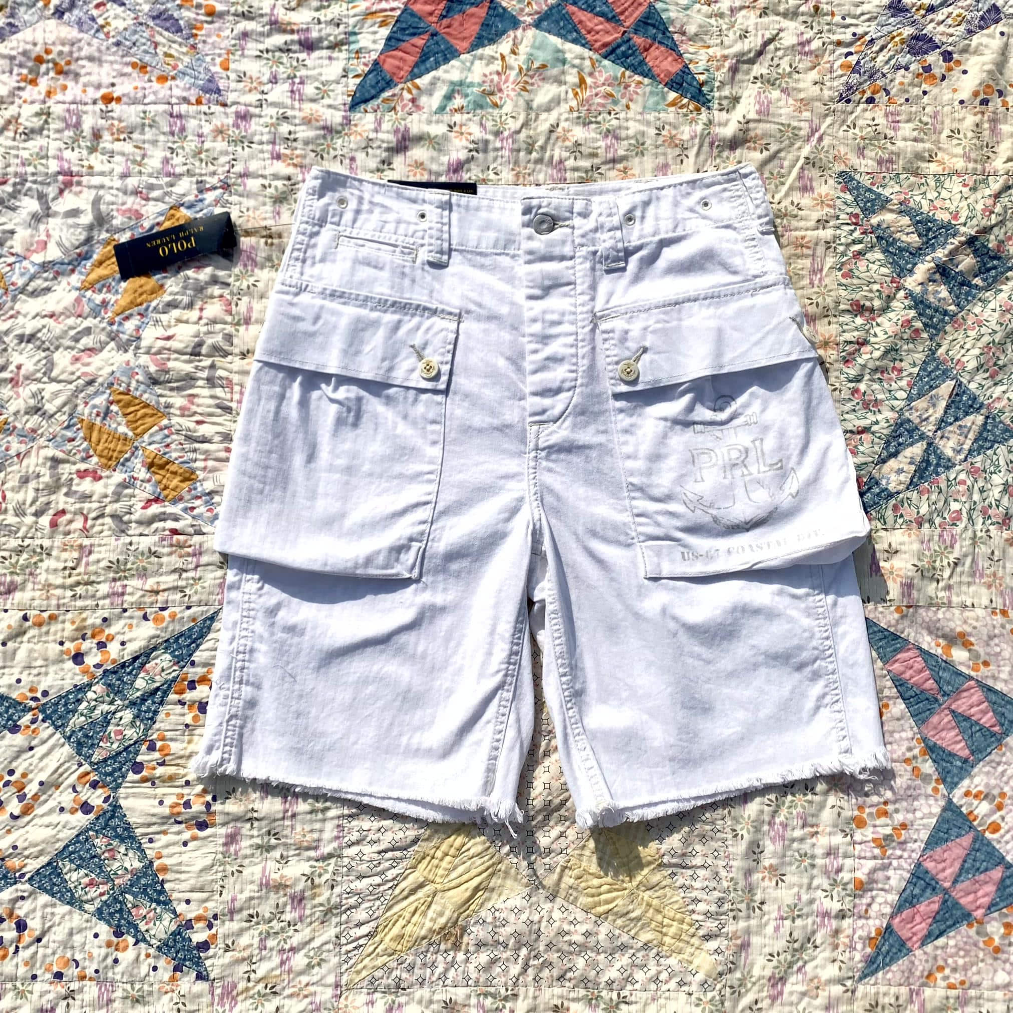 Polo Ralph Lauren Coastal Div. White Cotton Shorts 30 Size - 체리피커