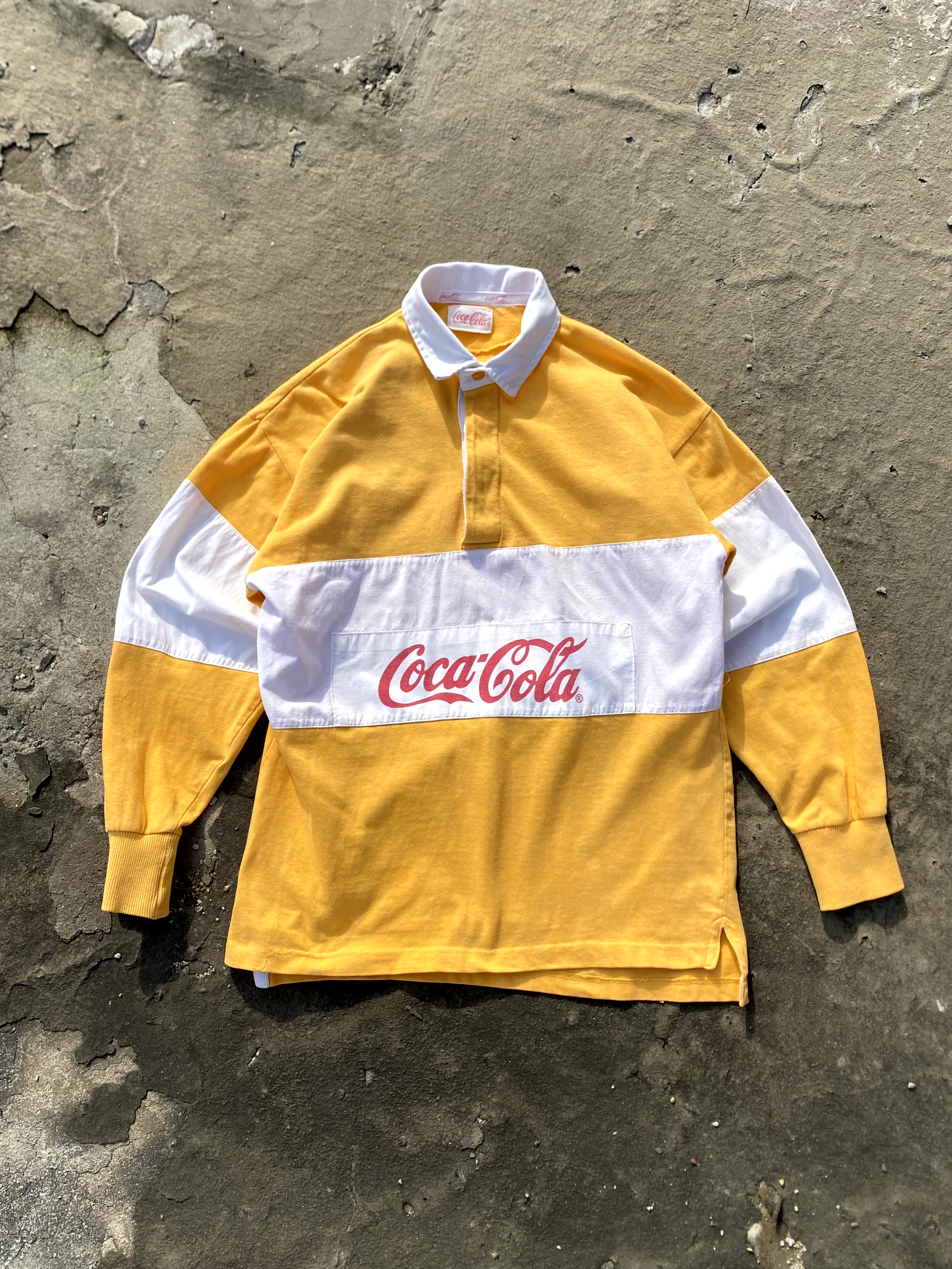 90&#039;s Coca Cola Uniform Rugby Shirt ~66 Size - 체리피커