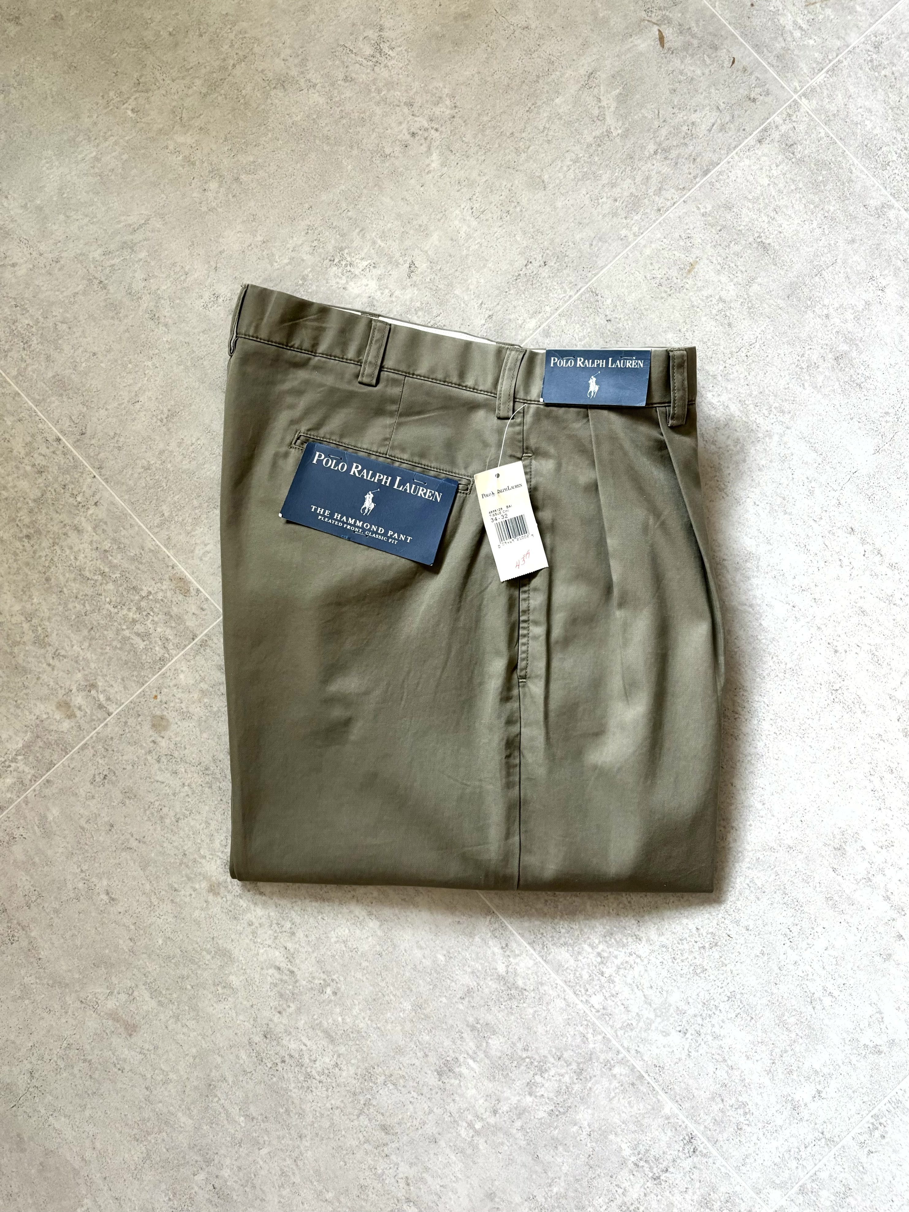 (Dead Stock) 00&#039;s Polo Ralph Lauren &#039;HAMMOND&#039; Classic Pants 32~33 Size - 체리피커