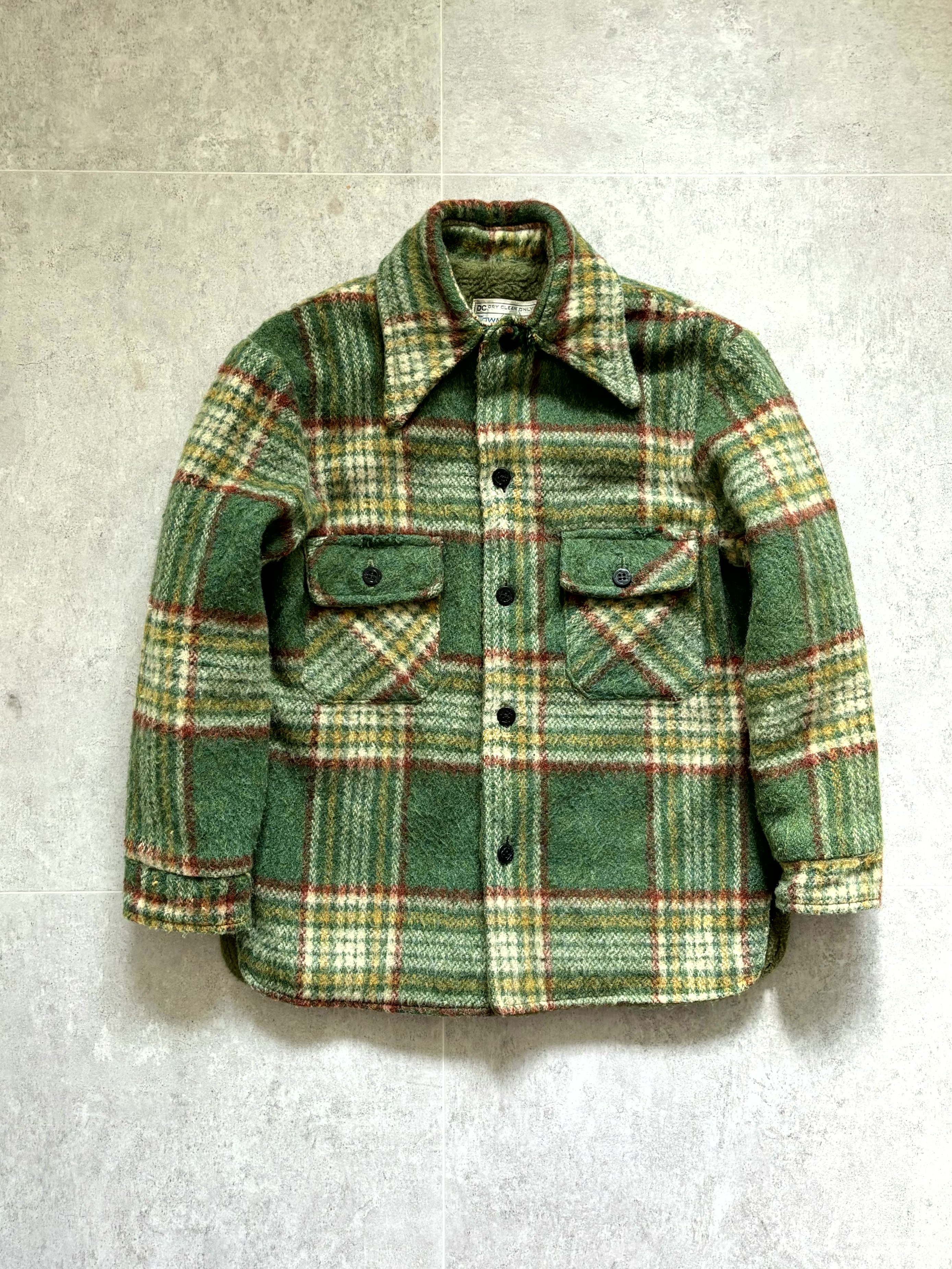 60~70&#039;s Towncraft for JC Penney CPO Wool Shirt 55 Size - 체리피커