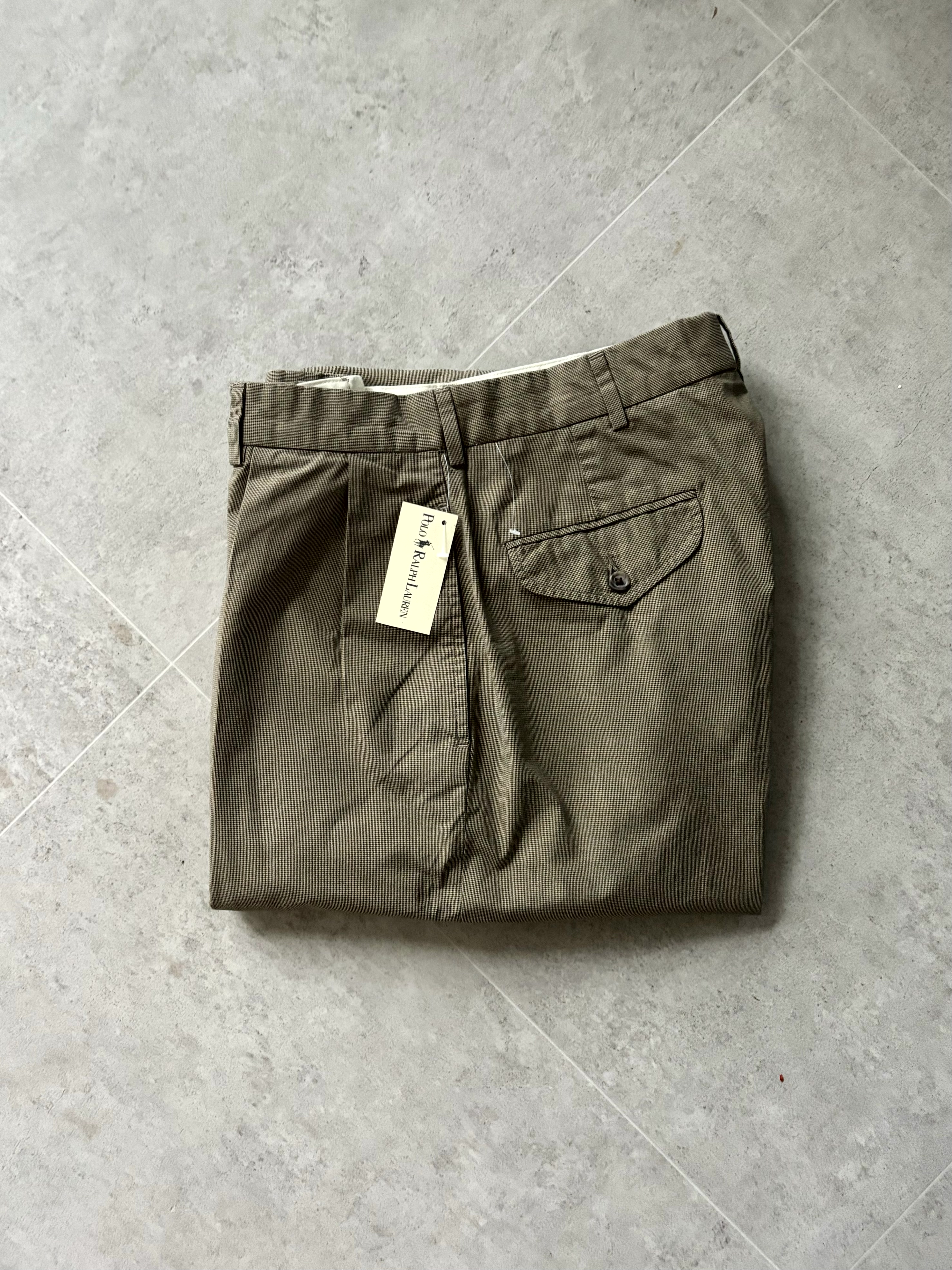 (Dead Stock) 90&#039;s Polo Ralph Lauren Hound Tooth Dress Pants 31~32 Size - 체리피커