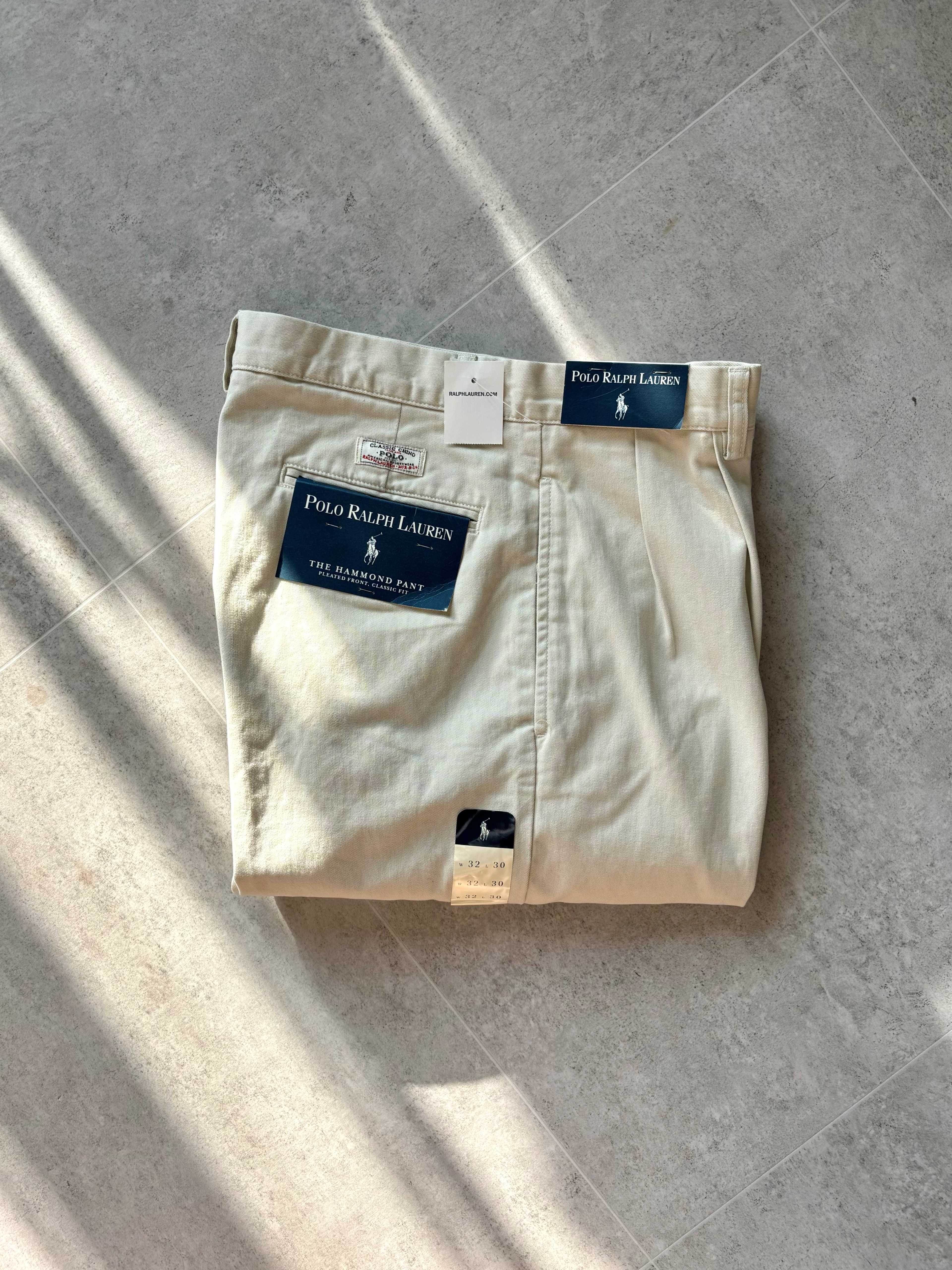 (Dead Stock) 90&#039;s Polo Ralph Lauren &#039;HAMMOND&#039; Classic Pants 31~32 Size - 체리피커