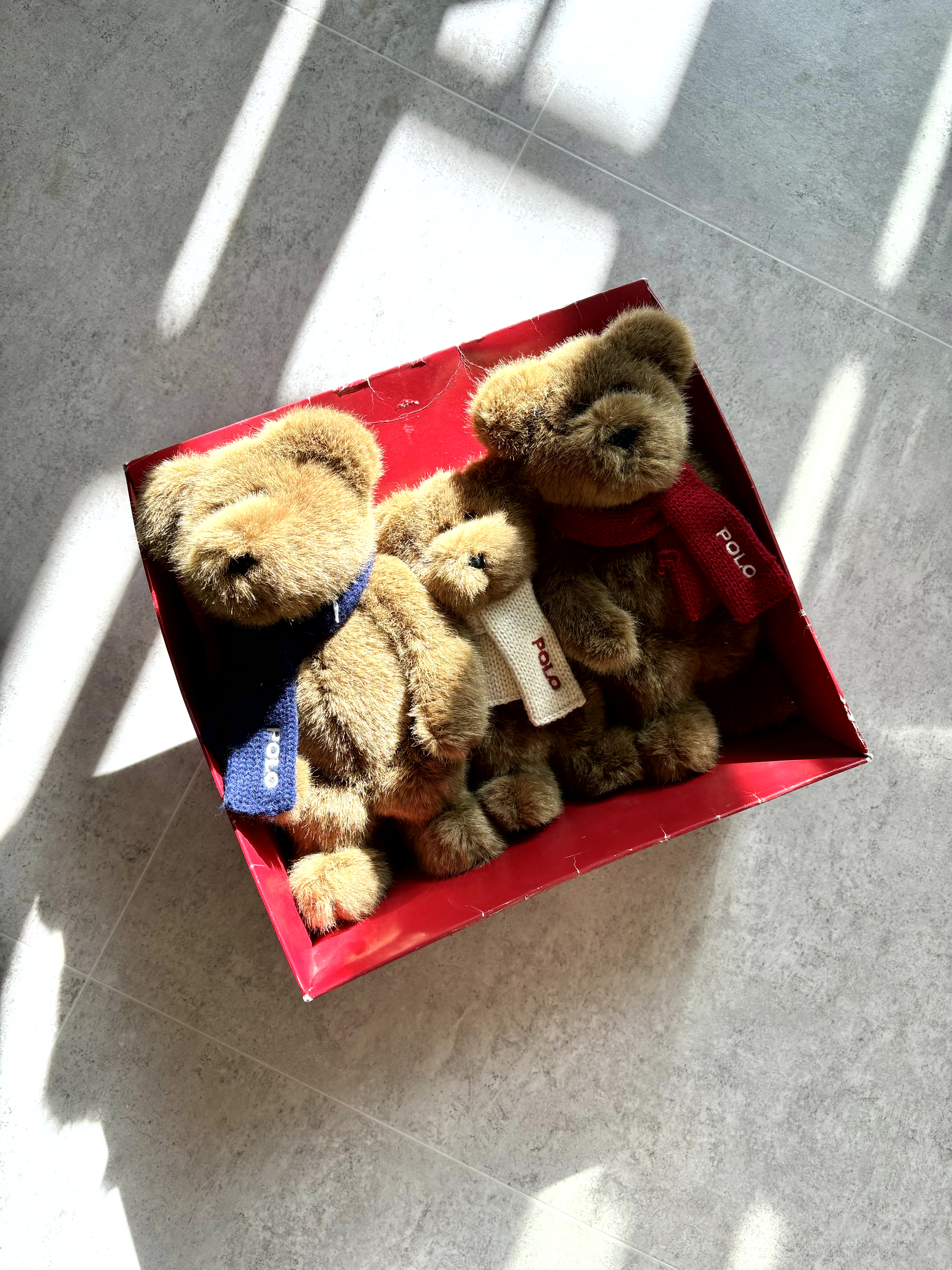 (Dead Stock) 00&#039;s Polo Ralph Lauren Teddy Bear Trio in Scarves - 체리피커