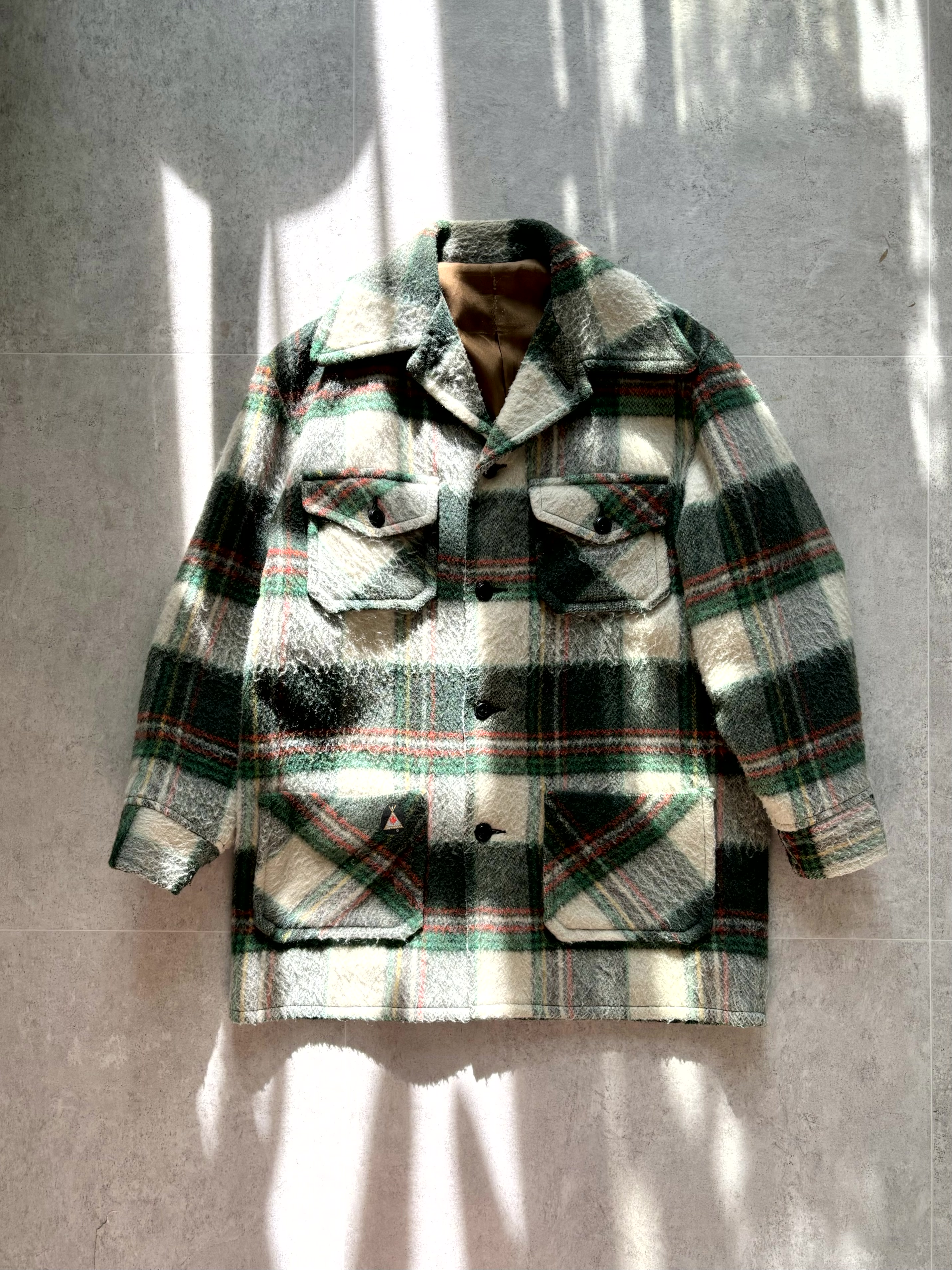 60&#039;s Unknown Teepee Plaid Wool Jacket 100 Size from Canada - 체리피커
