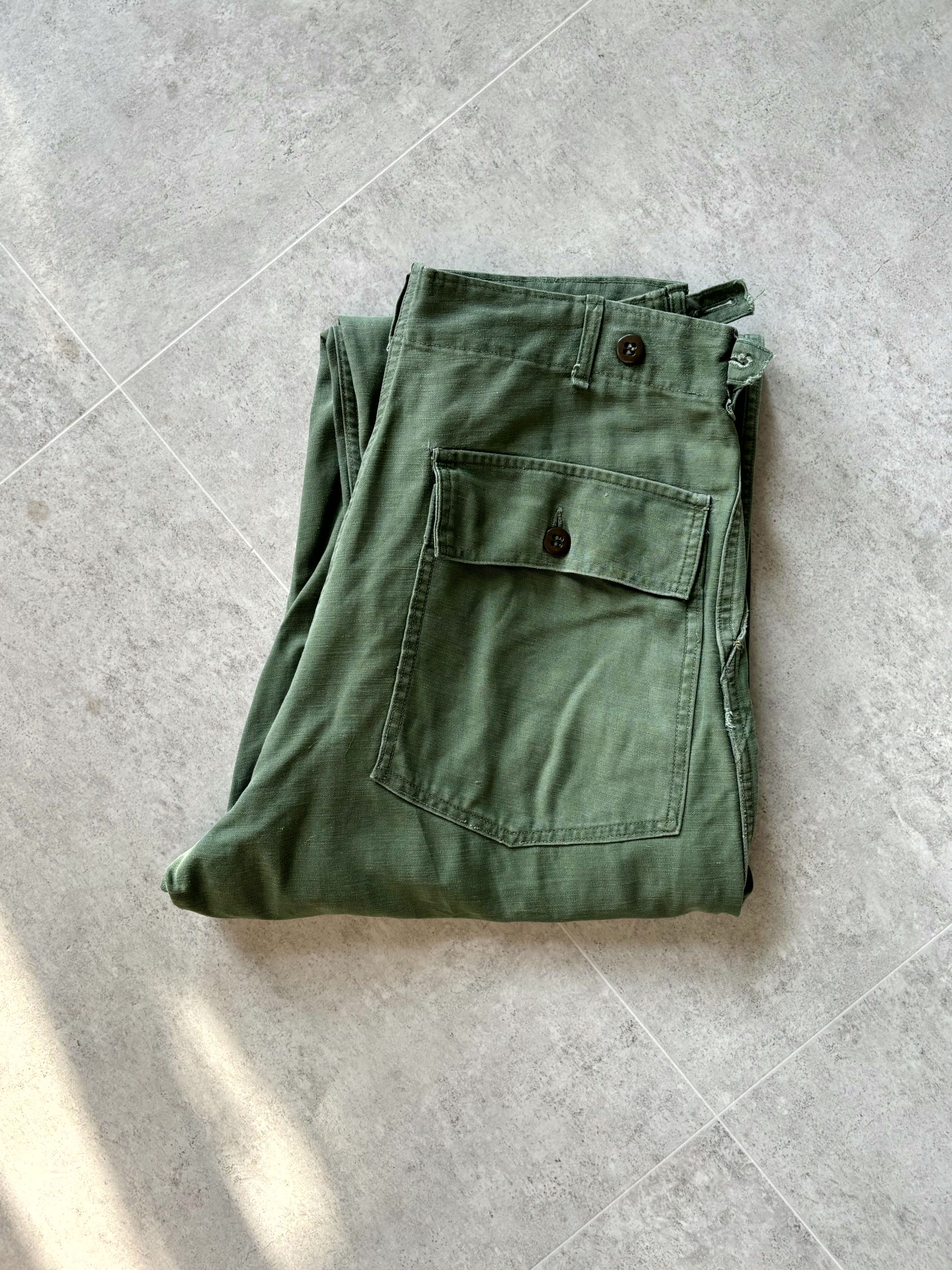 50&#039;s U.S. Army OG 107 Fatigue Pants 30~32 Size - 체리피커