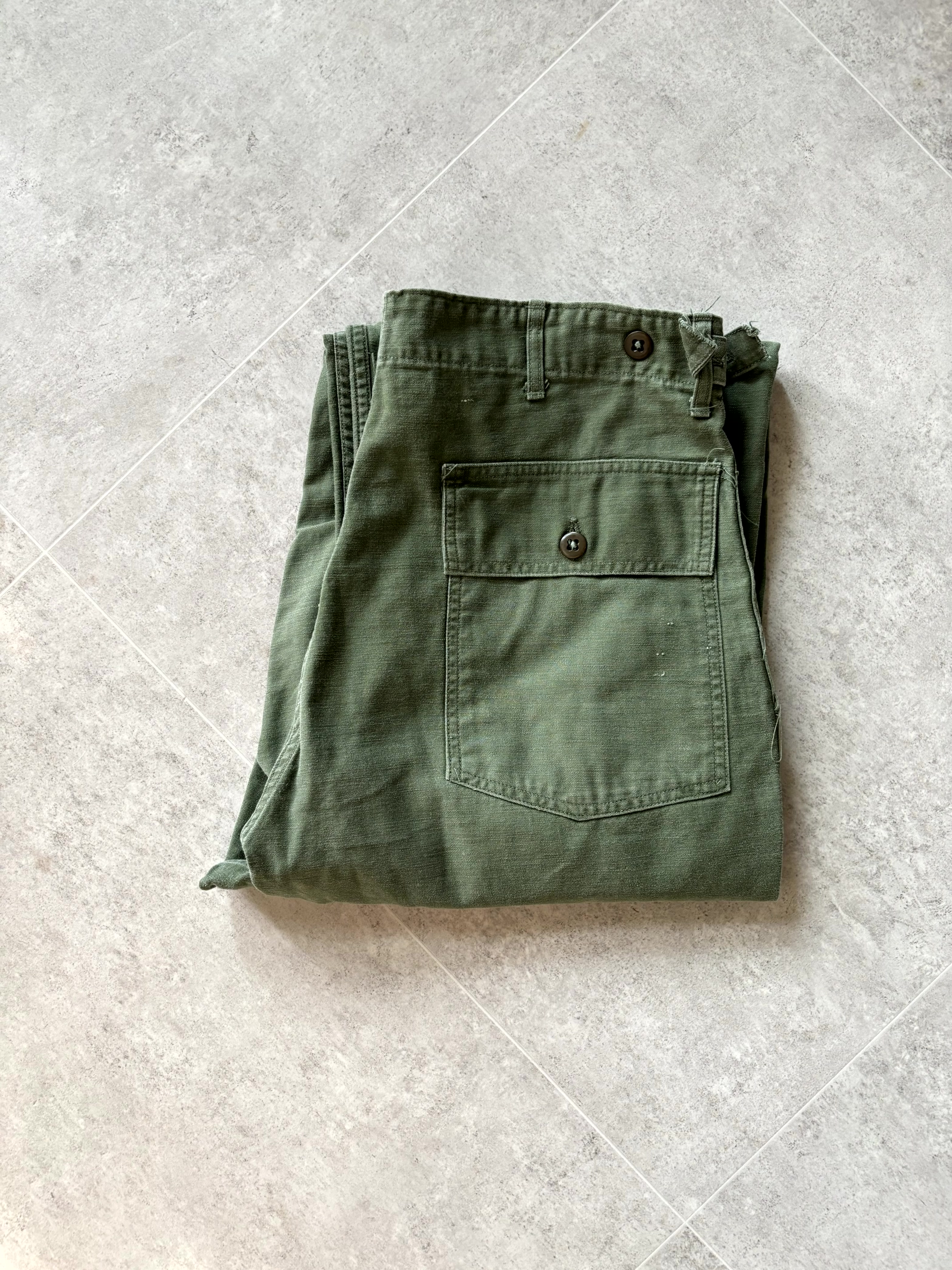 50&#039;s U.S. Army OG 107 Fatigue Pants 33~35 Size - 체리피커