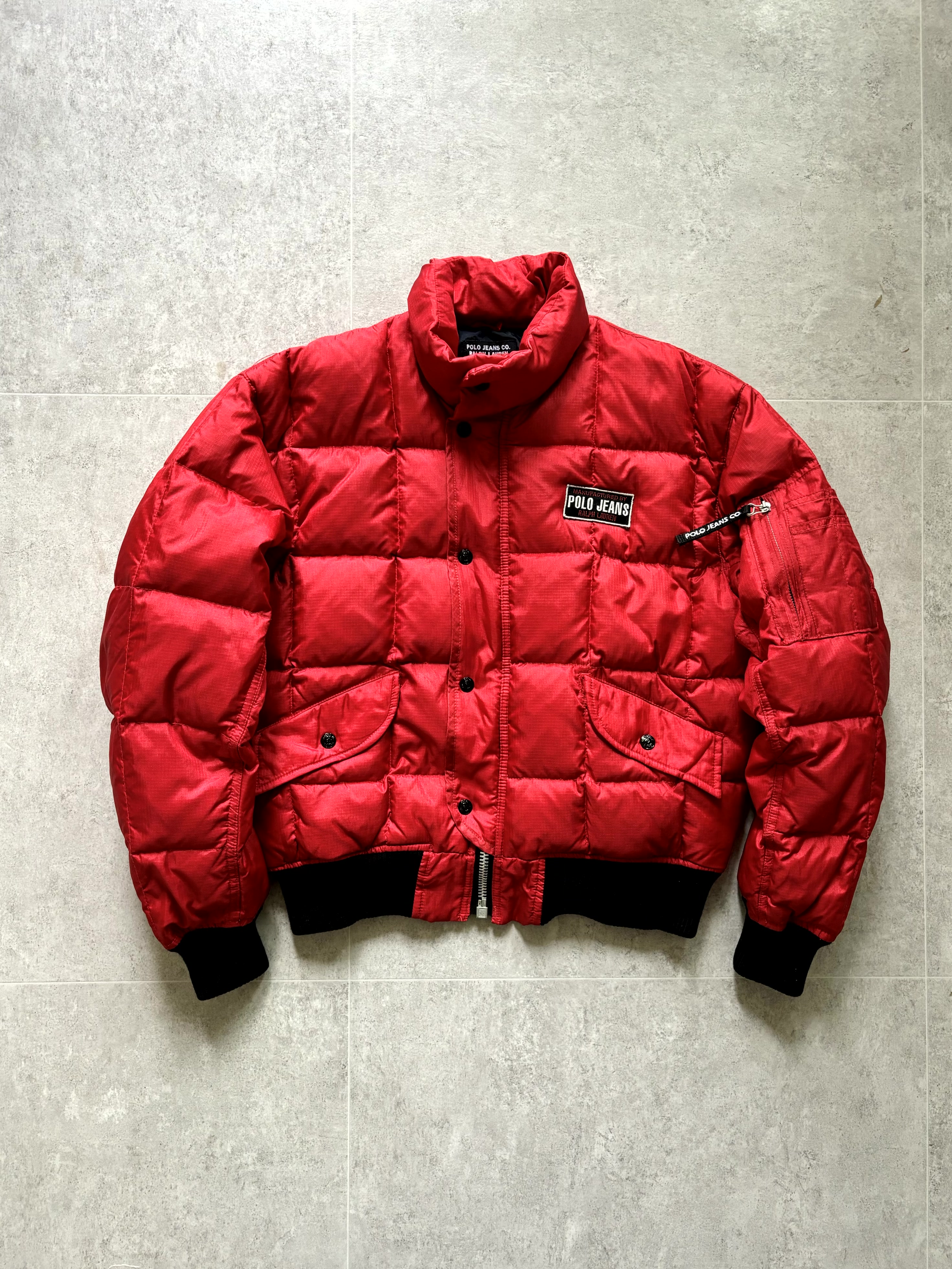90&#039;s Polo Jeans Quilted Down Jacket S(100~103) - 체리피커