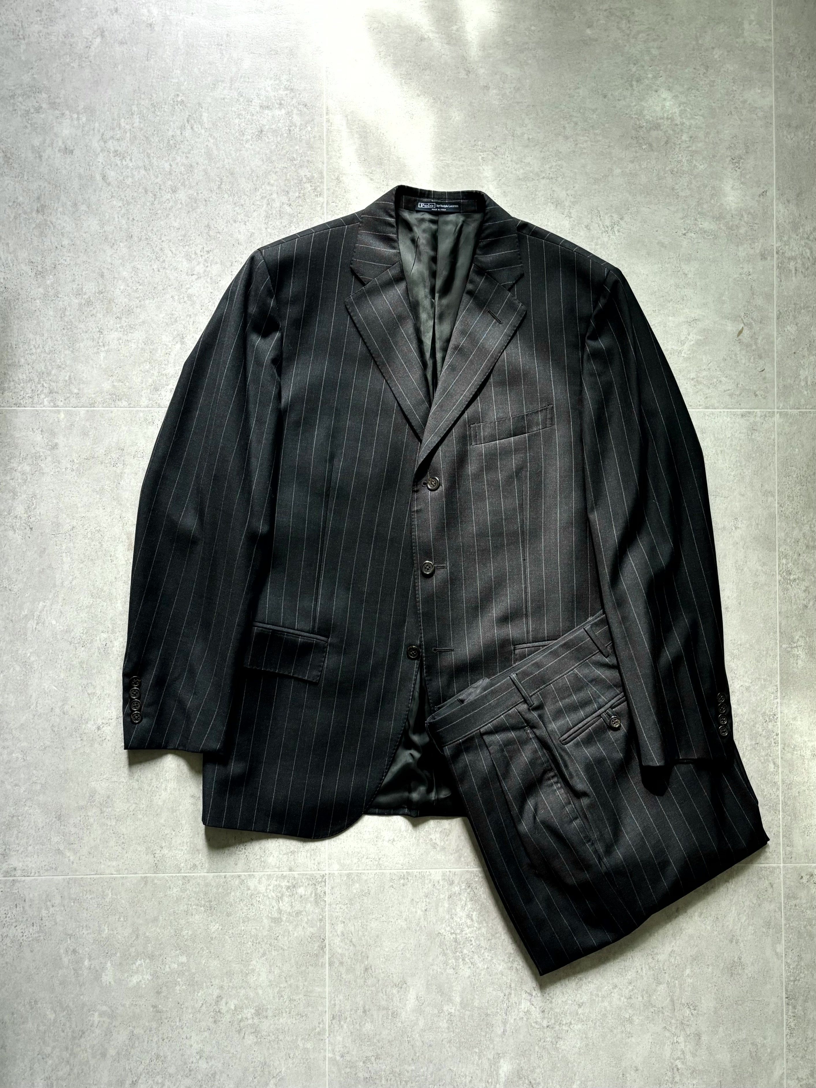 Polo Ralph Lauren Pin Striped Suit 42R Made In Italy - 체리피커