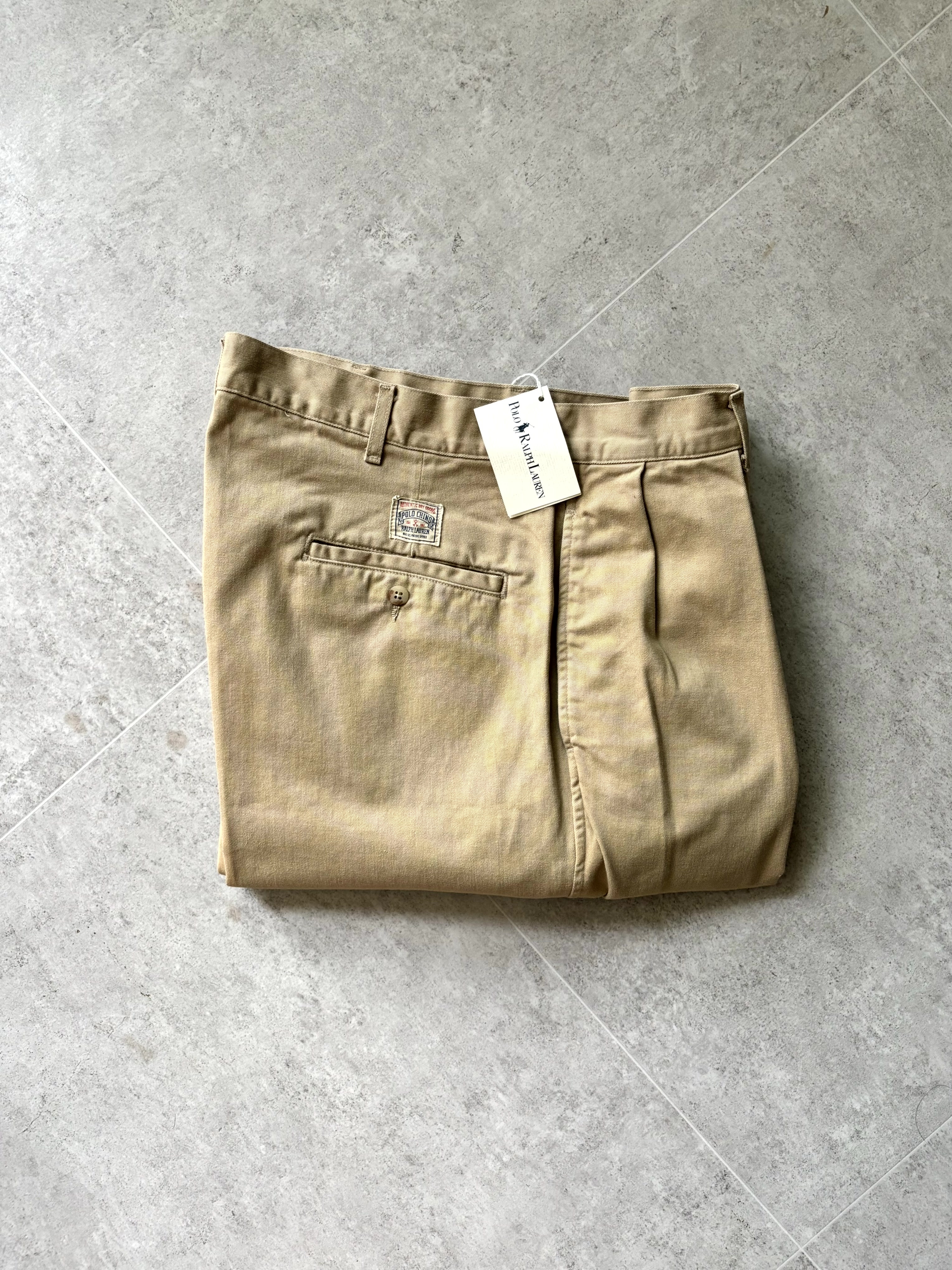 (Dead Stock) 90&#039;s Polo Ralph Lauren Classic Chino Pants 34 Size Made In U.S.A. - 체리피커
