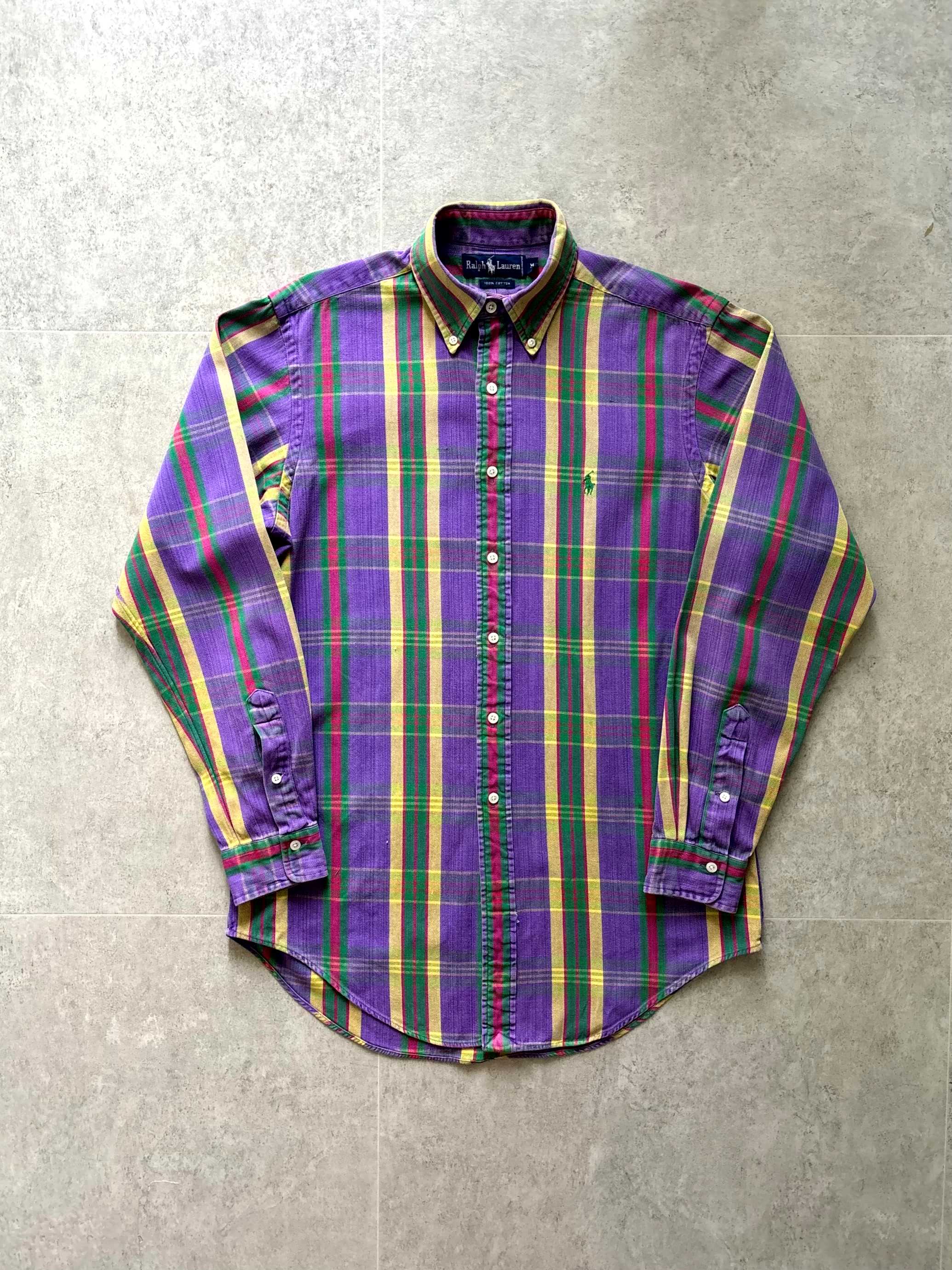 90&#039;s Polo Ralph Lauren Striped Cotton Shirt M(100~105) - 체리피커