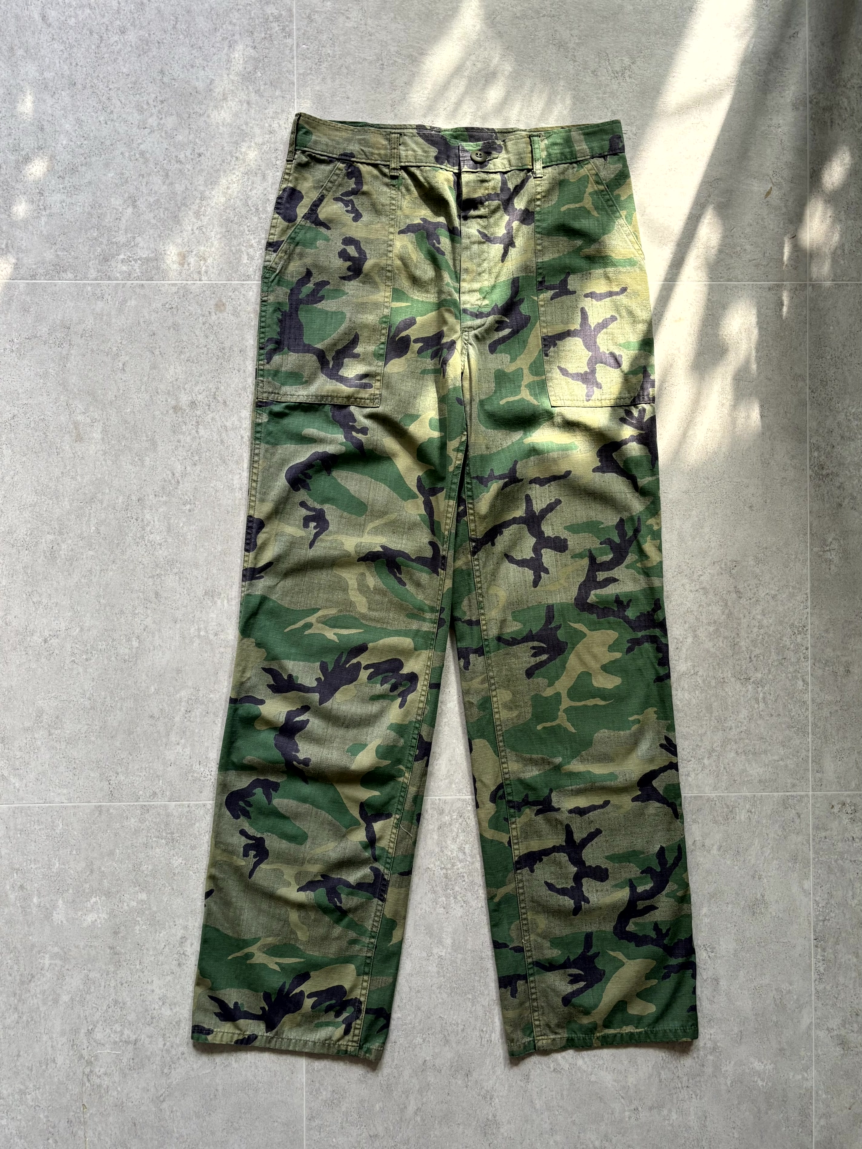 70&#039;s U.S. Army Civilian ERDL Camo Field Pants 30 Size - 체리피커
