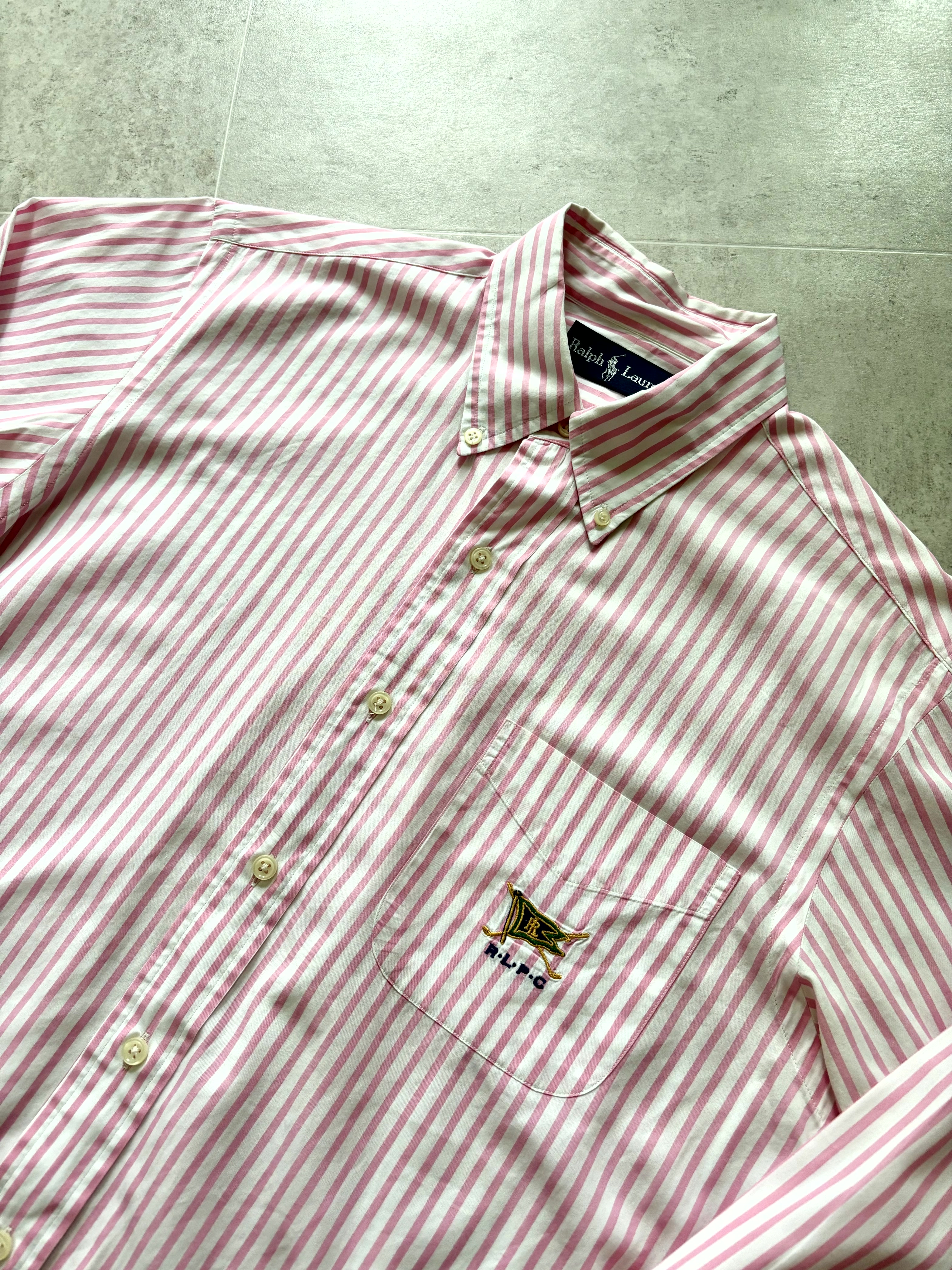 Polo Ralph Lauren Pink Striped Shirt M(100~105) - 체리피커