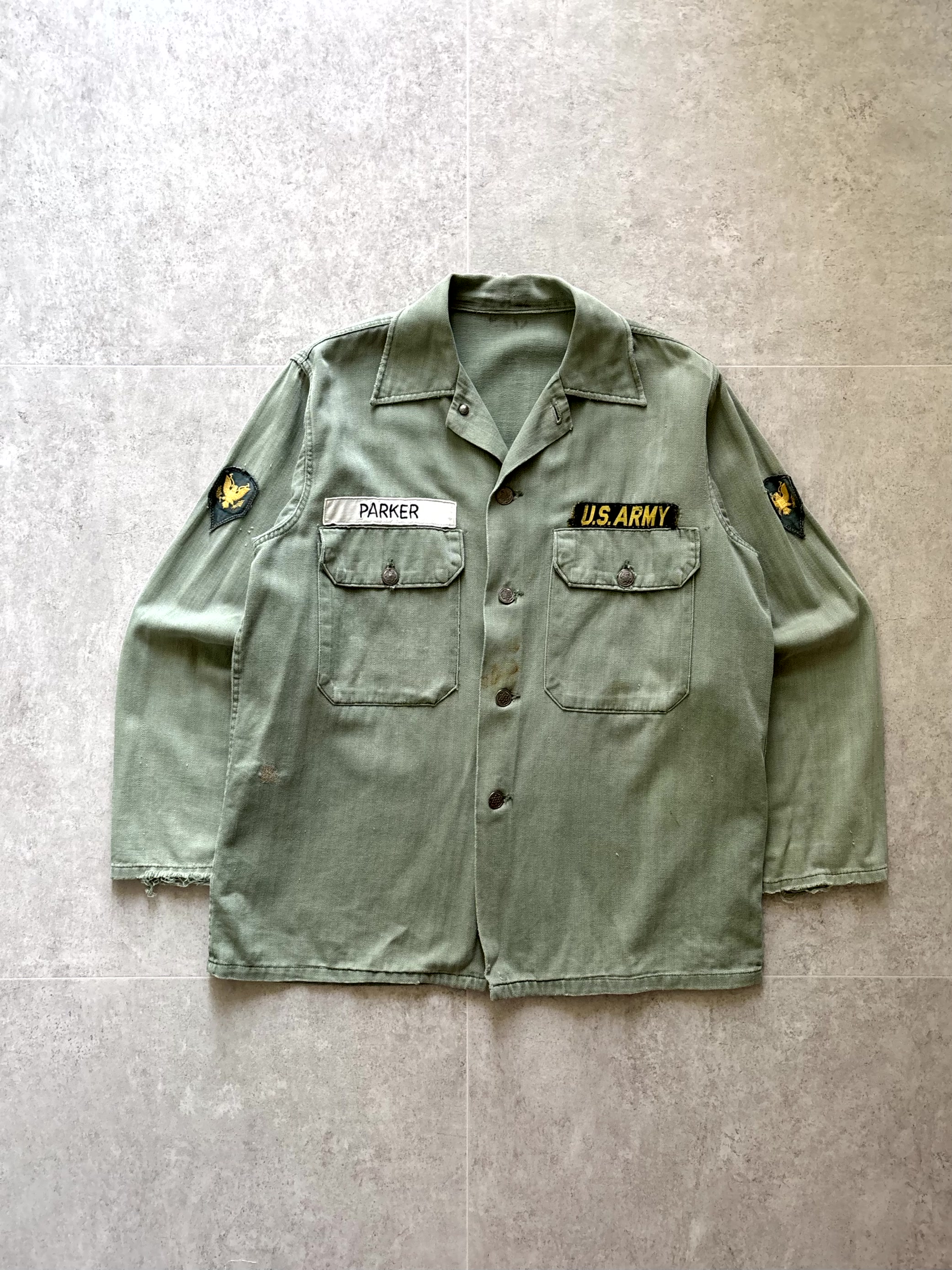 50&#039;s U.S. Army M-47 HBT Shirt 95~100 Size - 체리피커