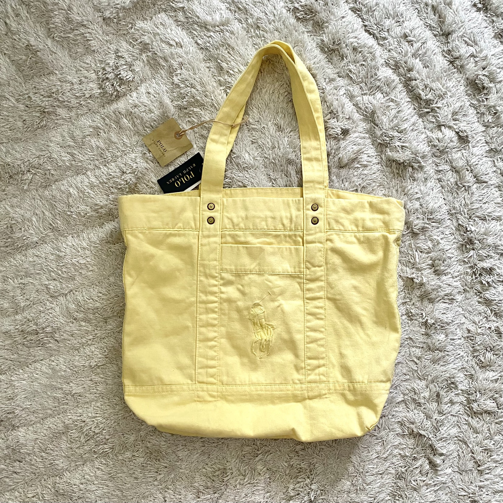 Polo Ralph Lauren Soft Canvas Tote Bag - 체리피커