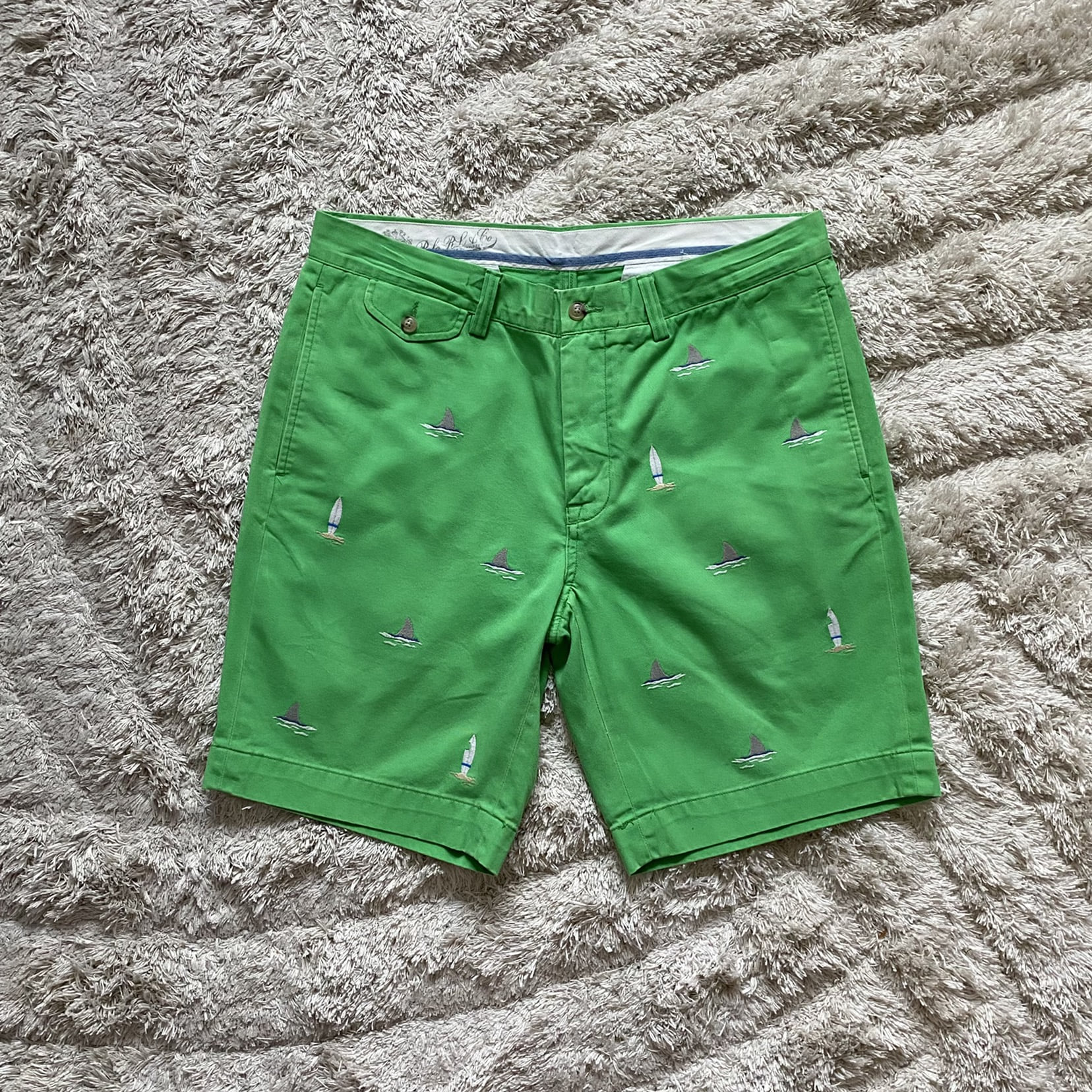 Polo Ralph Lauren Shark Fin Embroidered Shorts 33 - 체리피커