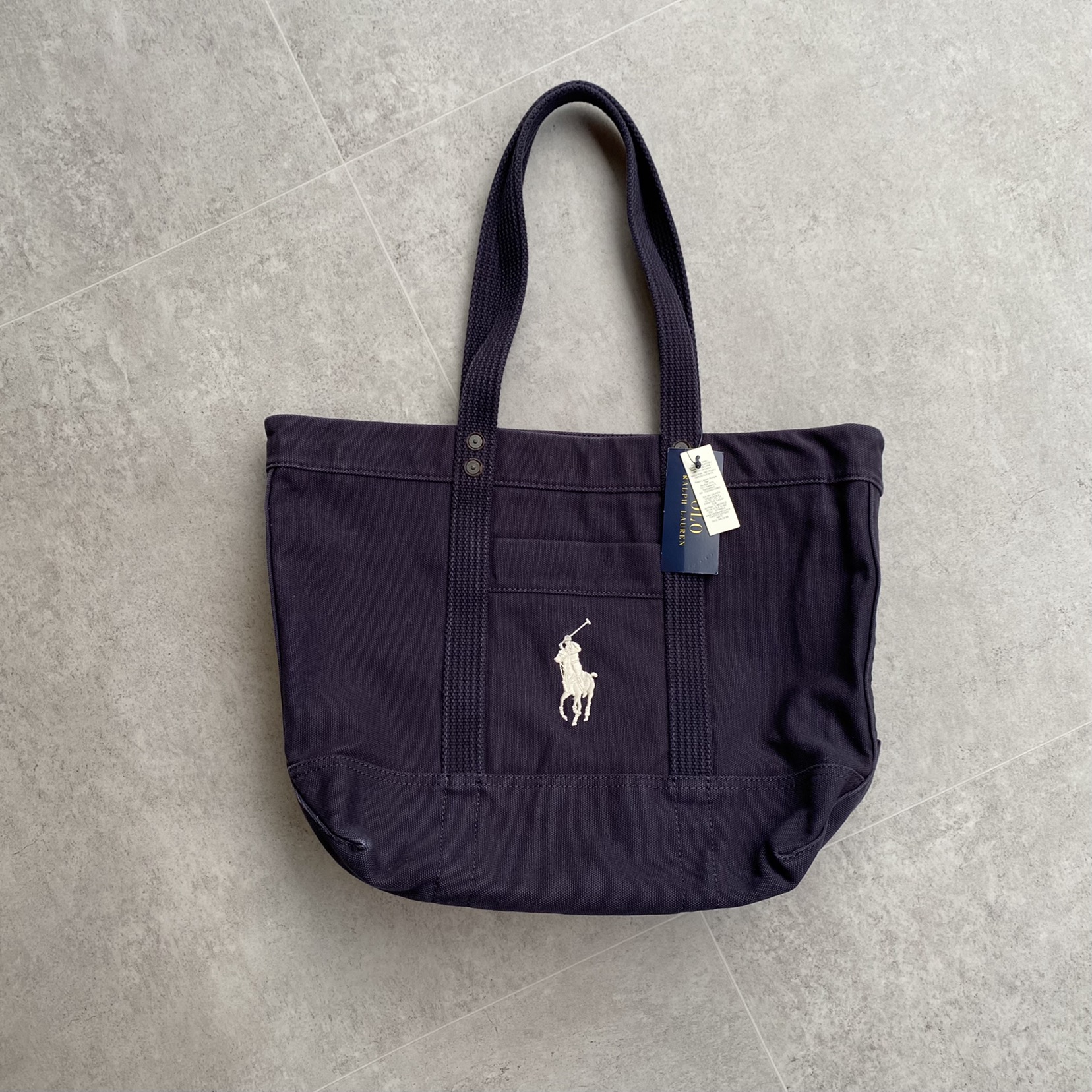 Polo Ralph Lauren Canvas Tote Bag Navy - 체리피커