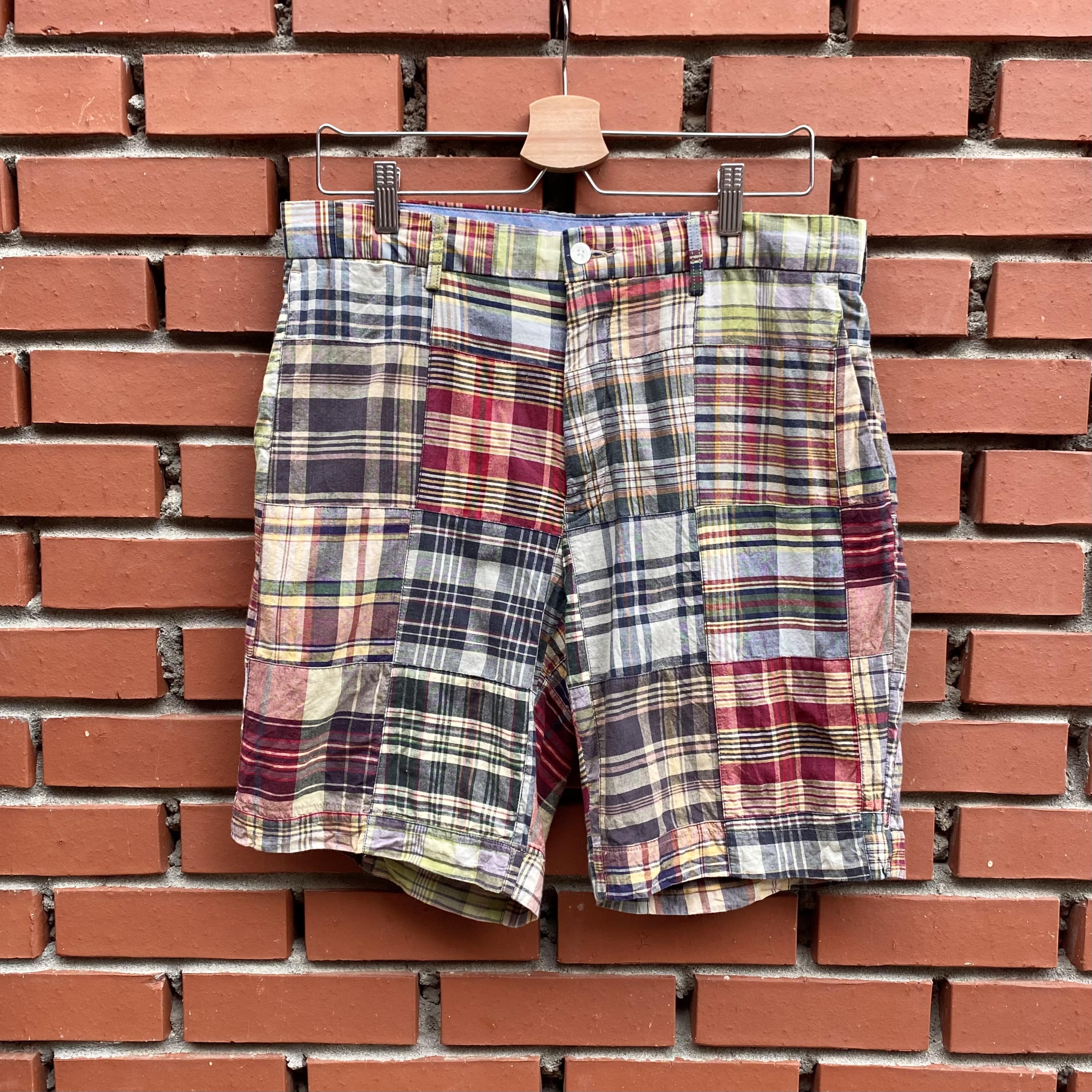 Polo Ralph Lauren Madras Check Patchwork Shorts 33 - 체리피커