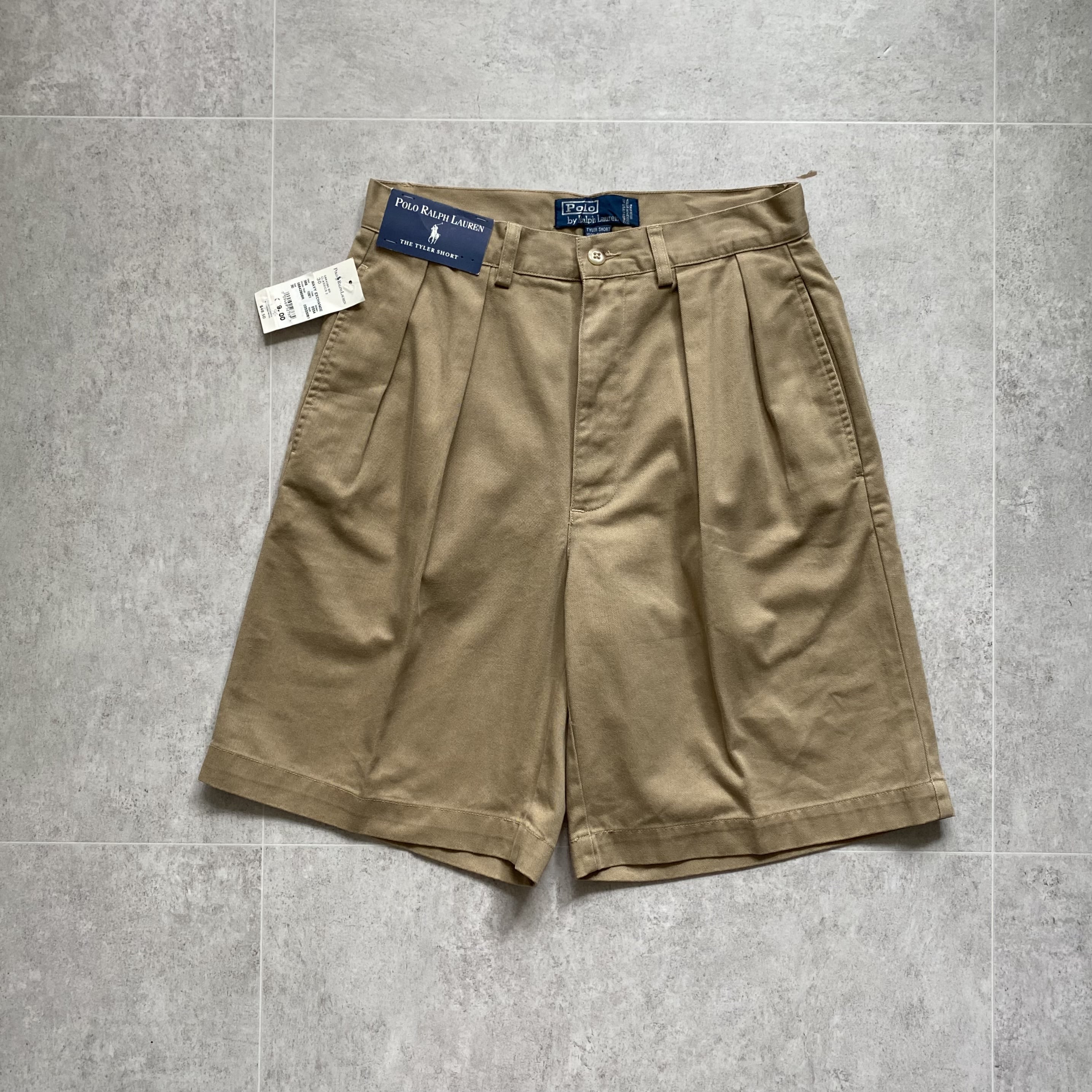 90&#039;s Polo Ralph Lauren Cotton Tyler Shorts 28 Size Deadstock - 체리피커