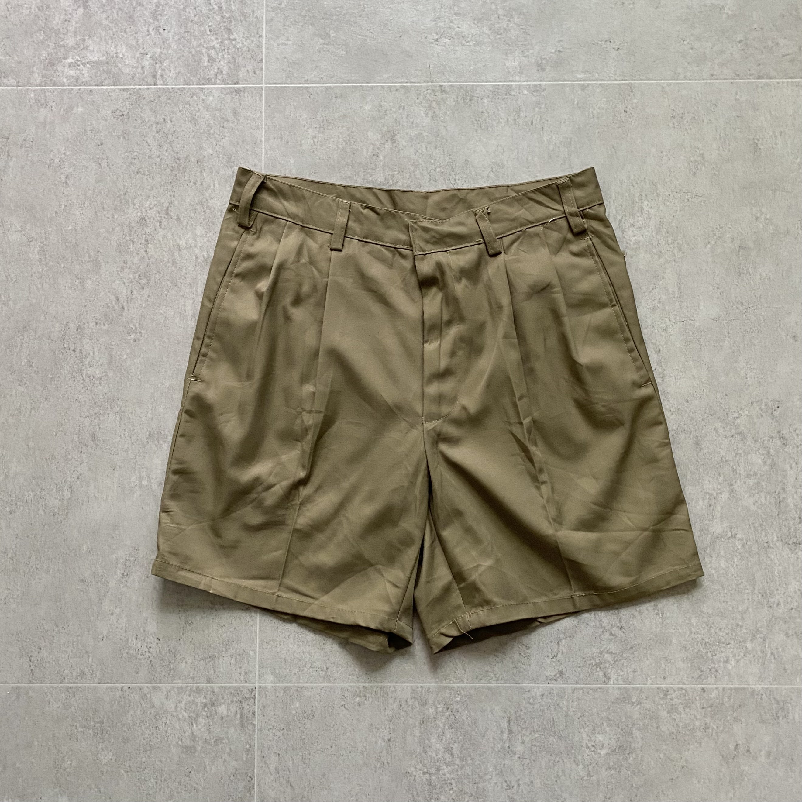 80~90&#039;s Italian Army Shorts Khaki - 체리피커